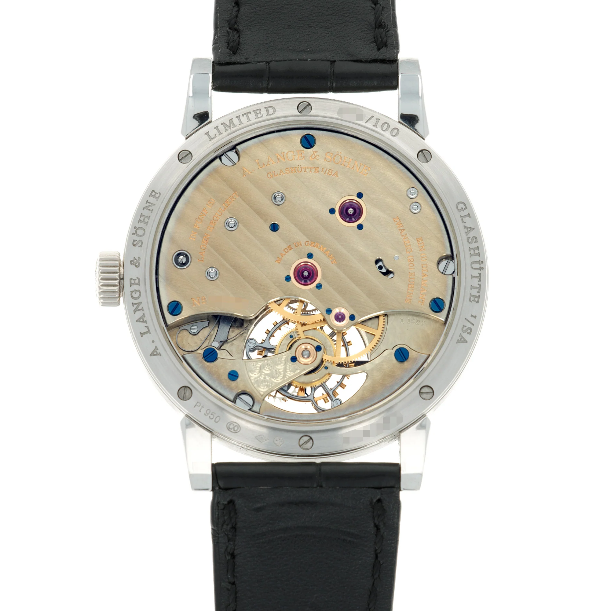 A. Lange & Sohne Platinum 1815 Tourbillon Watch Ref. 730.025 - Image 3