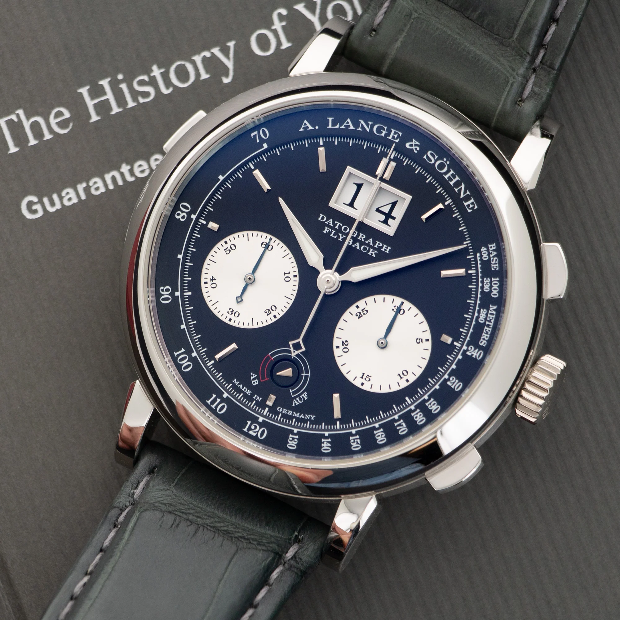 A. Lange & Sohne Platinum Datograph Up Down Watch Ref. 405.035 - Image 2