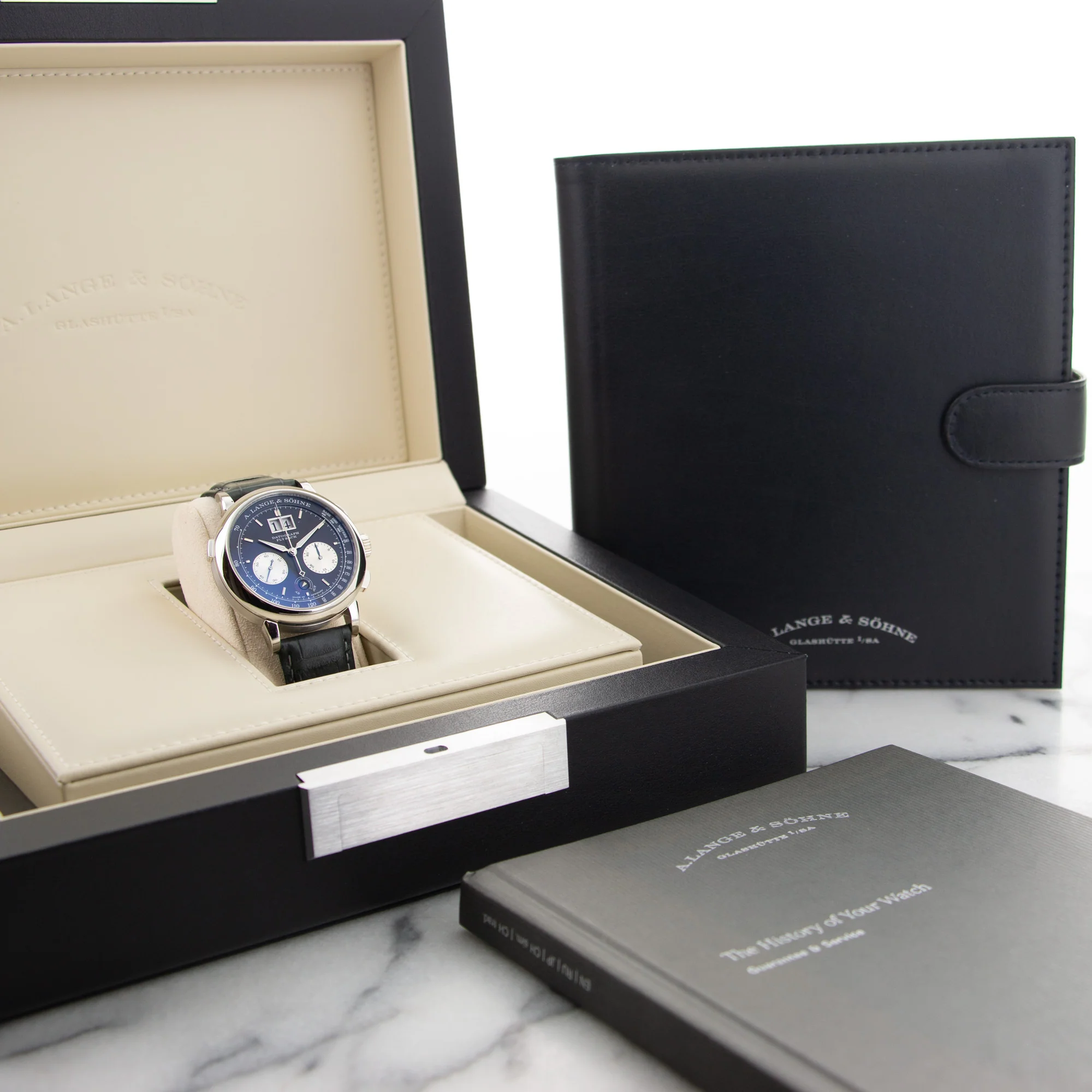 A. Lange & Sohne Platinum Datograph Up Down Watch Ref. 405.035 - Image 6