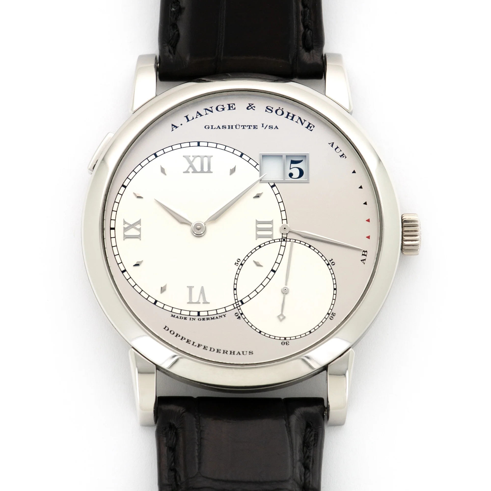 A. Lange & Sohne Platinum Grand Lange 1 Watch Ref. 117.025