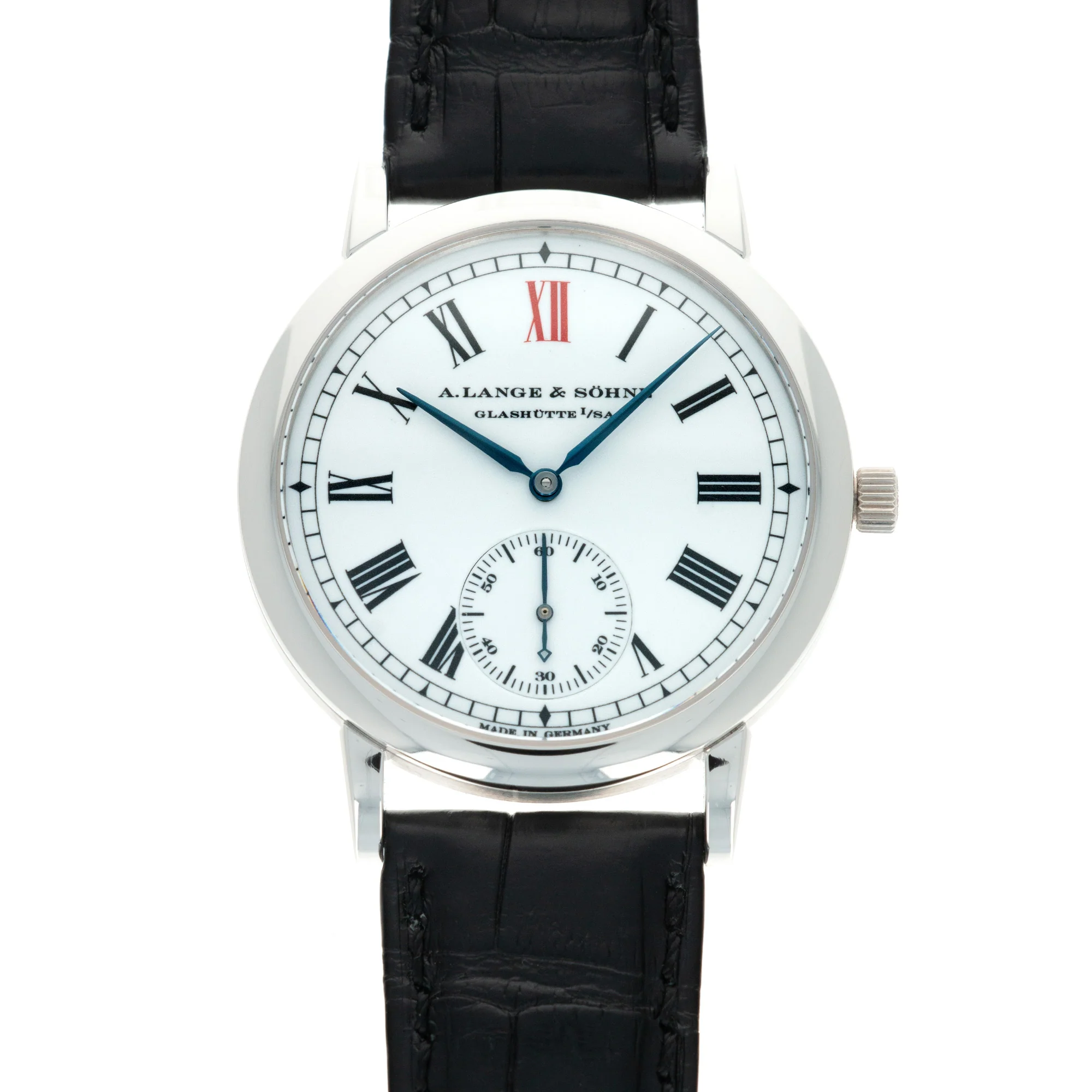 A. Lange & Sohne Platinum Langematik Jubilee Anniversary Enamel Watch Ref. 302.025