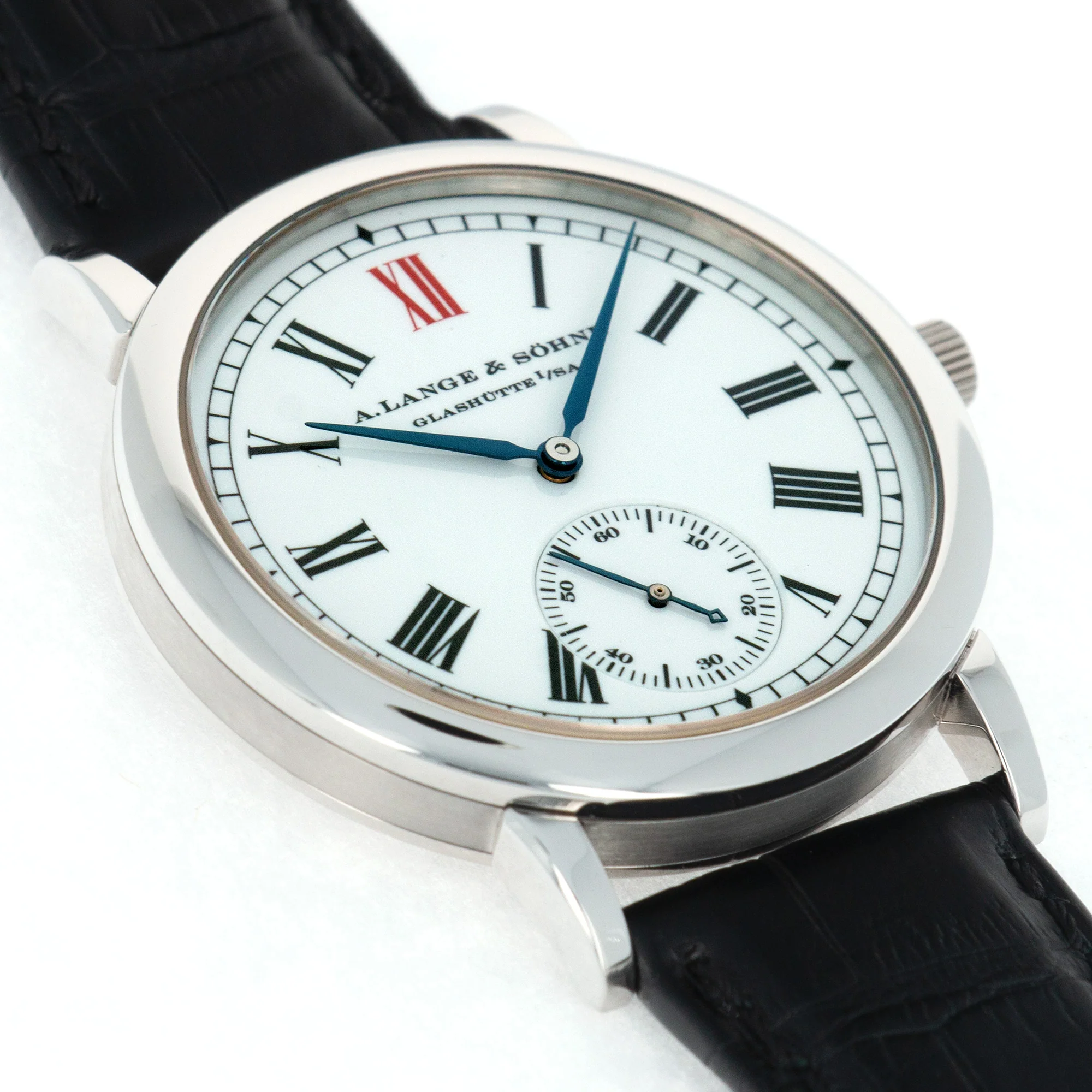 A. Lange & Sohne Platinum Langematik Jubilee Anniversary Enamel Watch Ref. 302.025 - Image 3