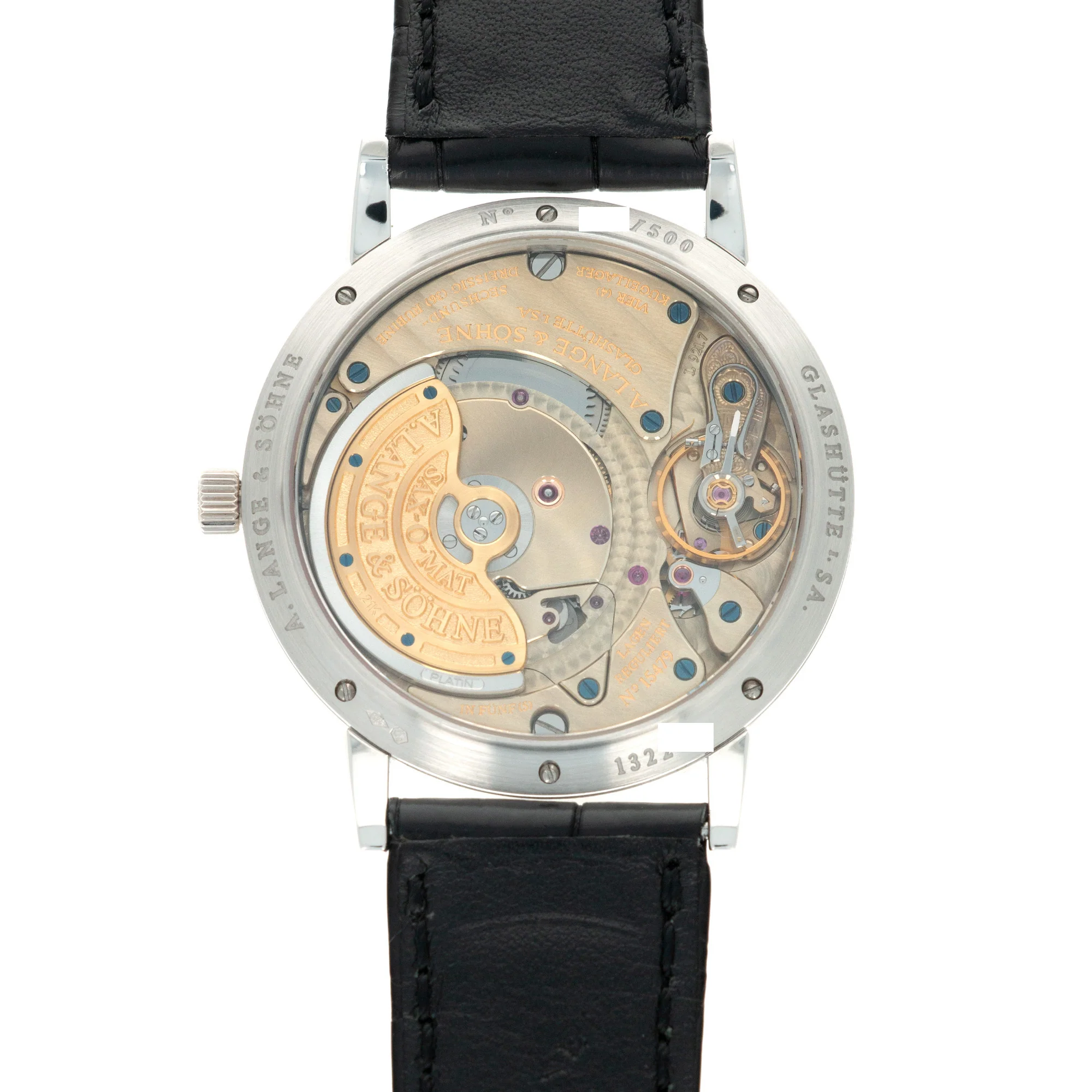 A. Lange & Sohne Platinum Langematik Jubilee Anniversary Enamel Watch Ref. 302.025 - Image 6