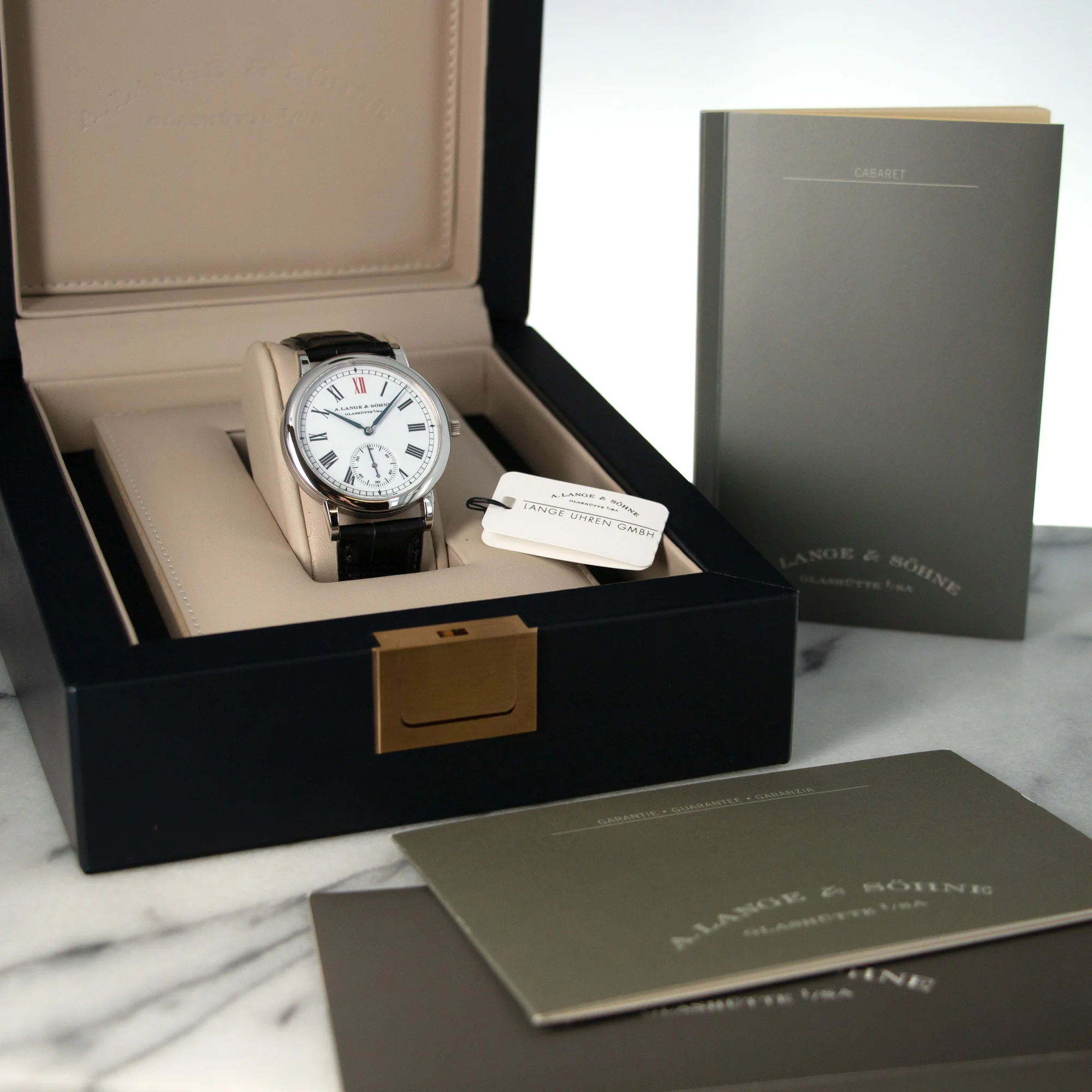 A. Lange & Sohne Platinum Langematik Jubilee Anniversary Enamel Watch Ref. 302.025 - Image 8