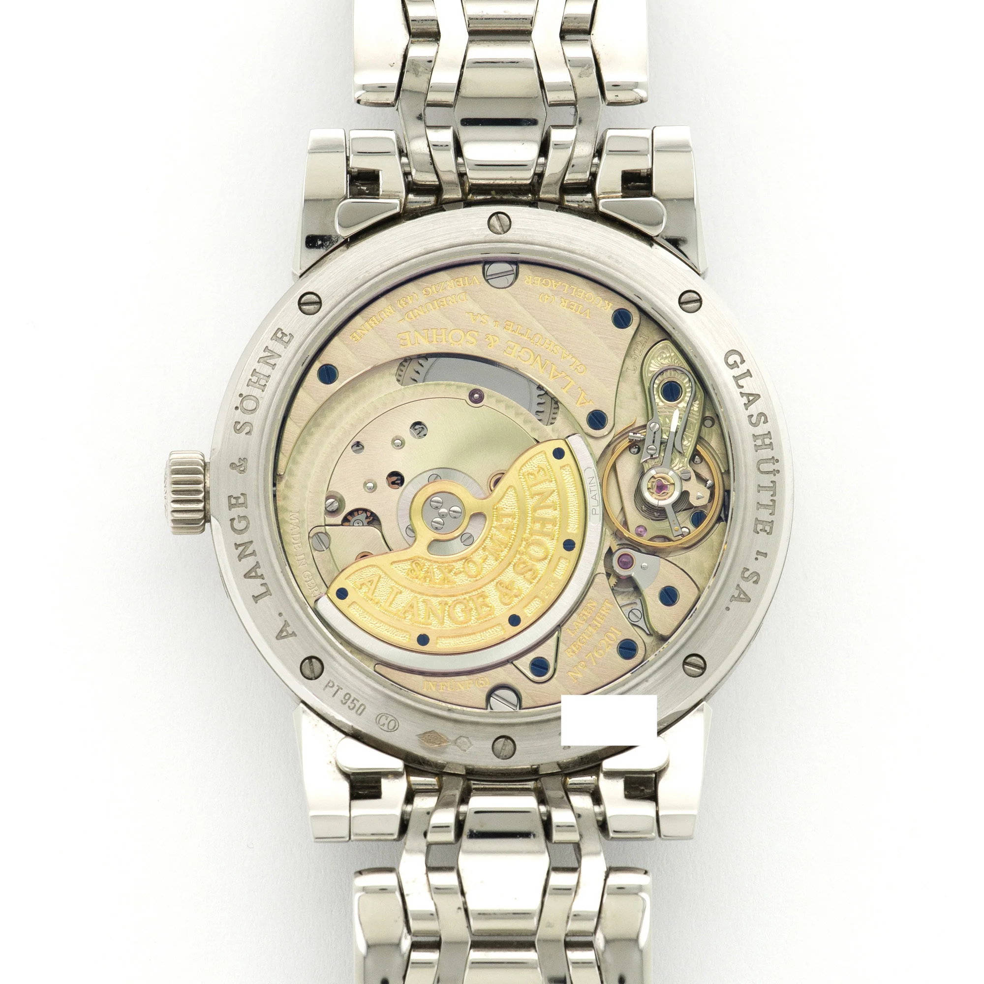 A. Lange & Sohne Platinum Langematik Perpetual Watch Ref. 310.225 - Image 4