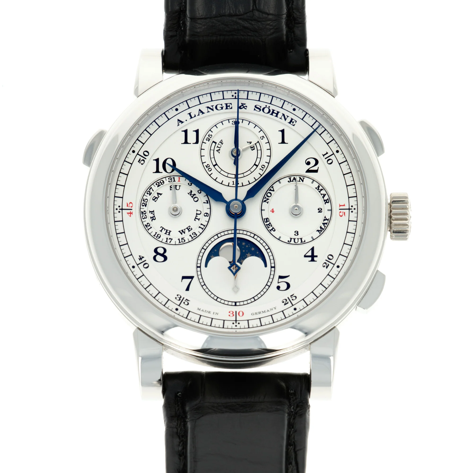 A. Lange & Sohne Platinum Rattrapante Perpetual Calendar Ref. 421.025