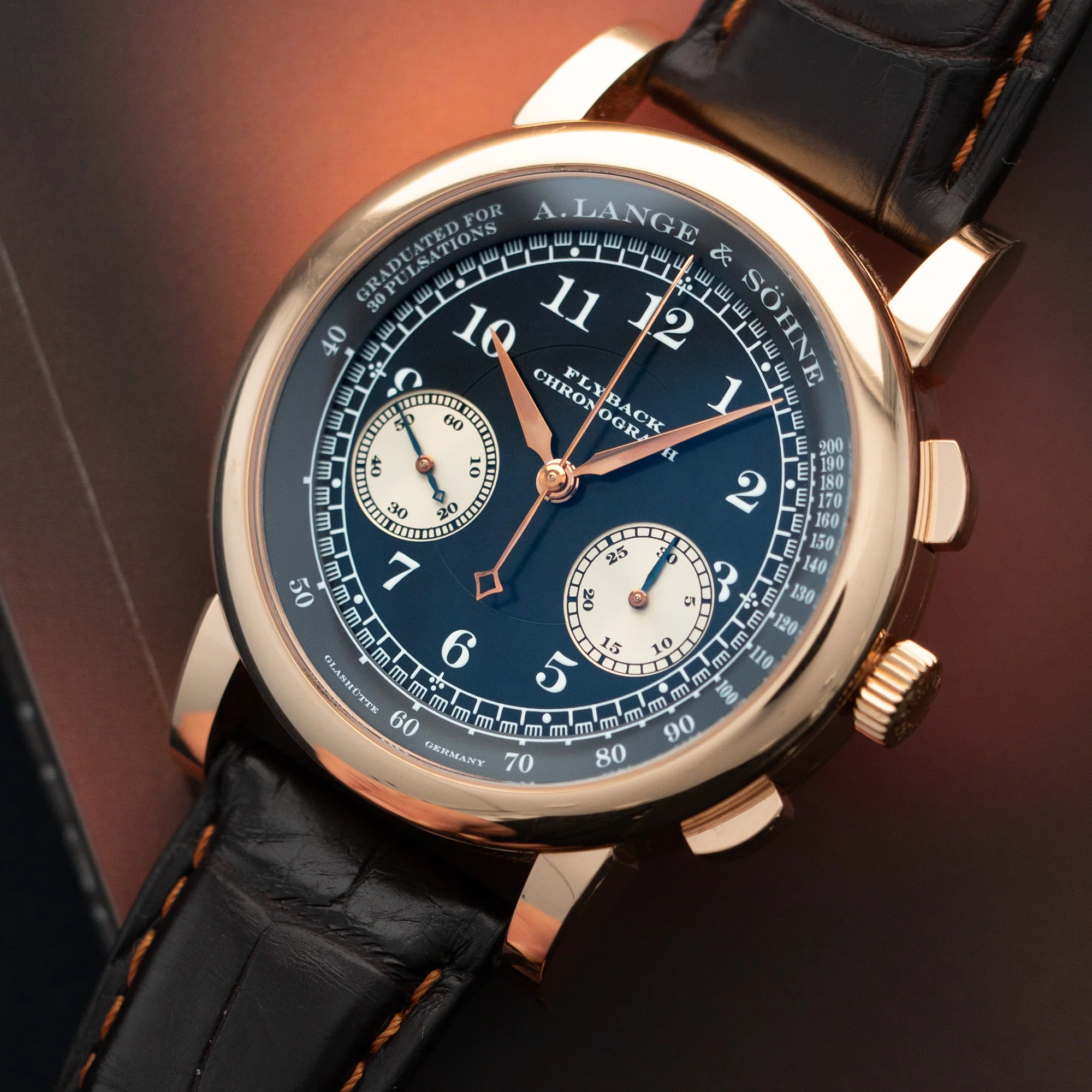 A. Lange & Sohne Rose Gold 1815 Flyback Chronograph Watch - Image 2