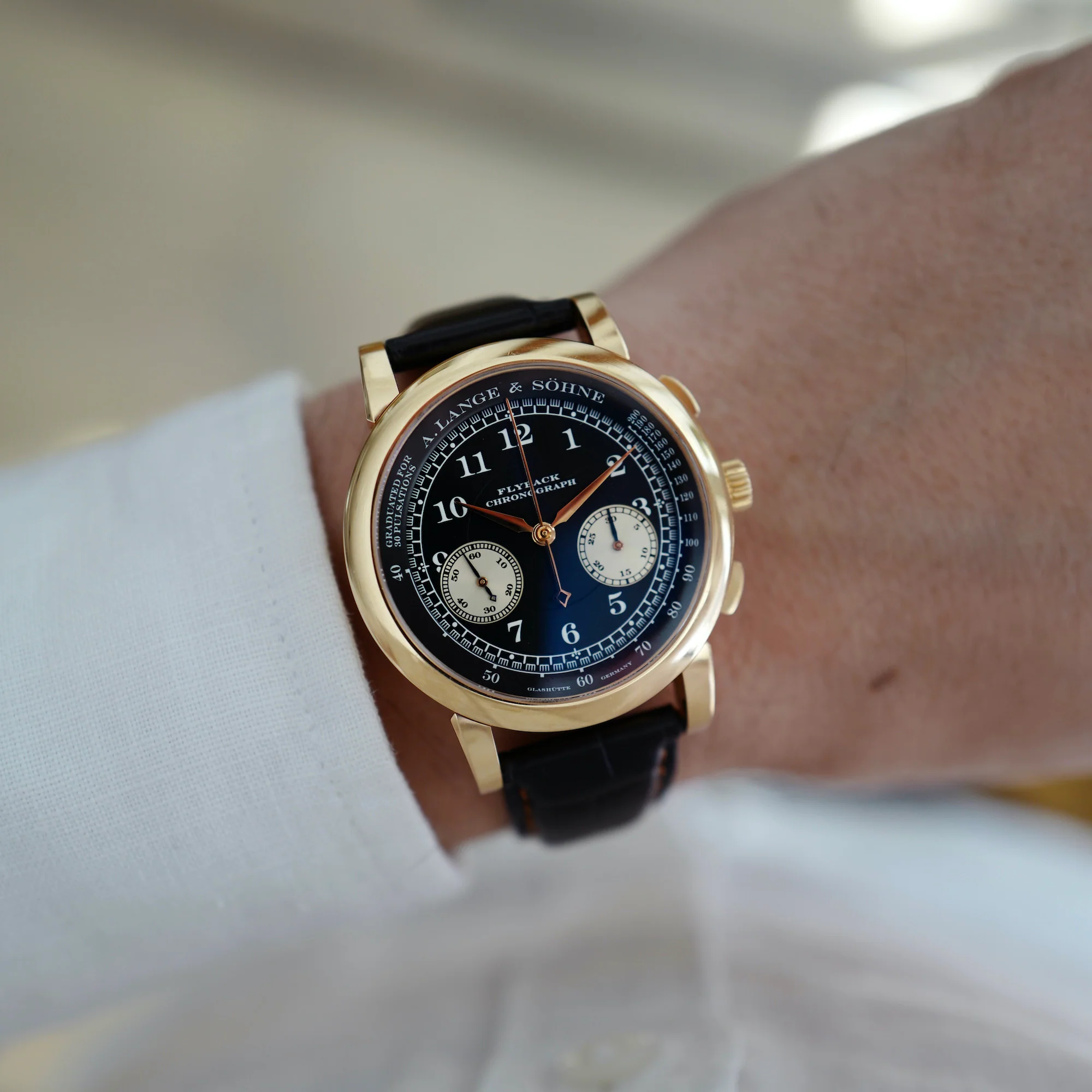 A. Lange & Sohne Rose Gold 1815 Flyback Chronograph Watch - Image 6