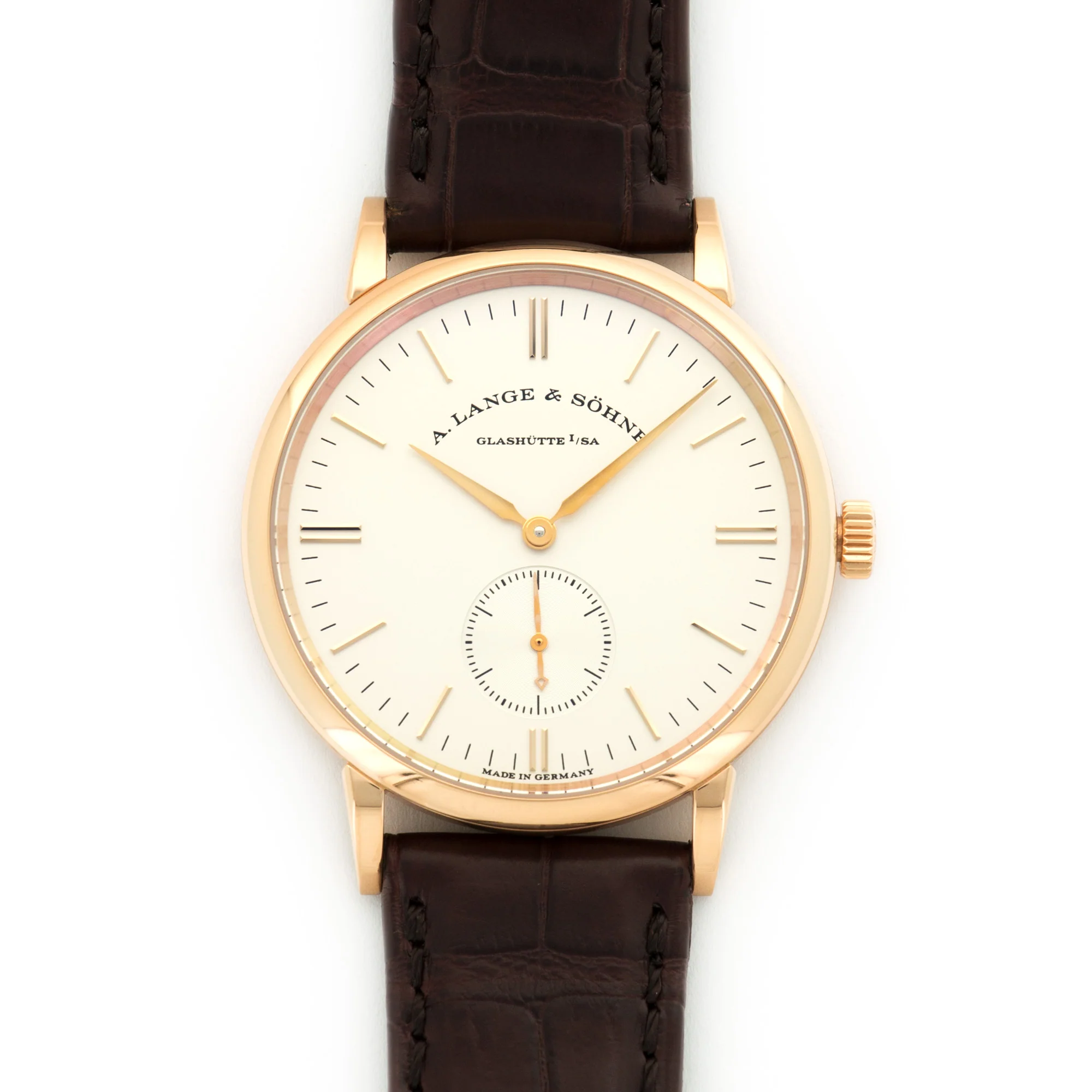 A. Lange & Sohne Rose Gold Saxonia Watch Ref. 219.032
