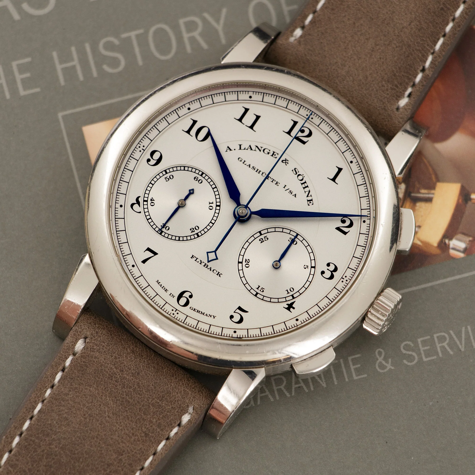 A. Lange & Sohne White Gold 1815 Chronograph Watch 402.026 - Image 2