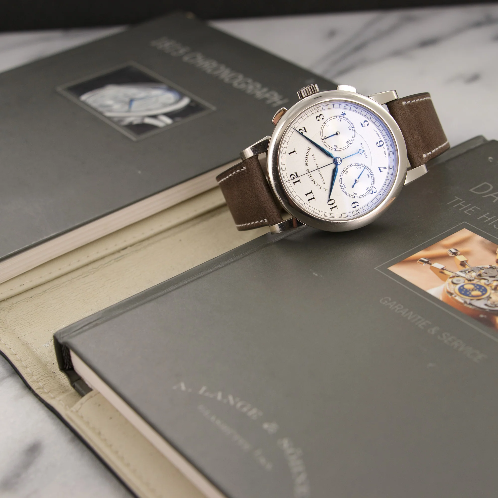 A. Lange & Sohne White Gold 1815 Chronograph Watch 402.026 - Image 6