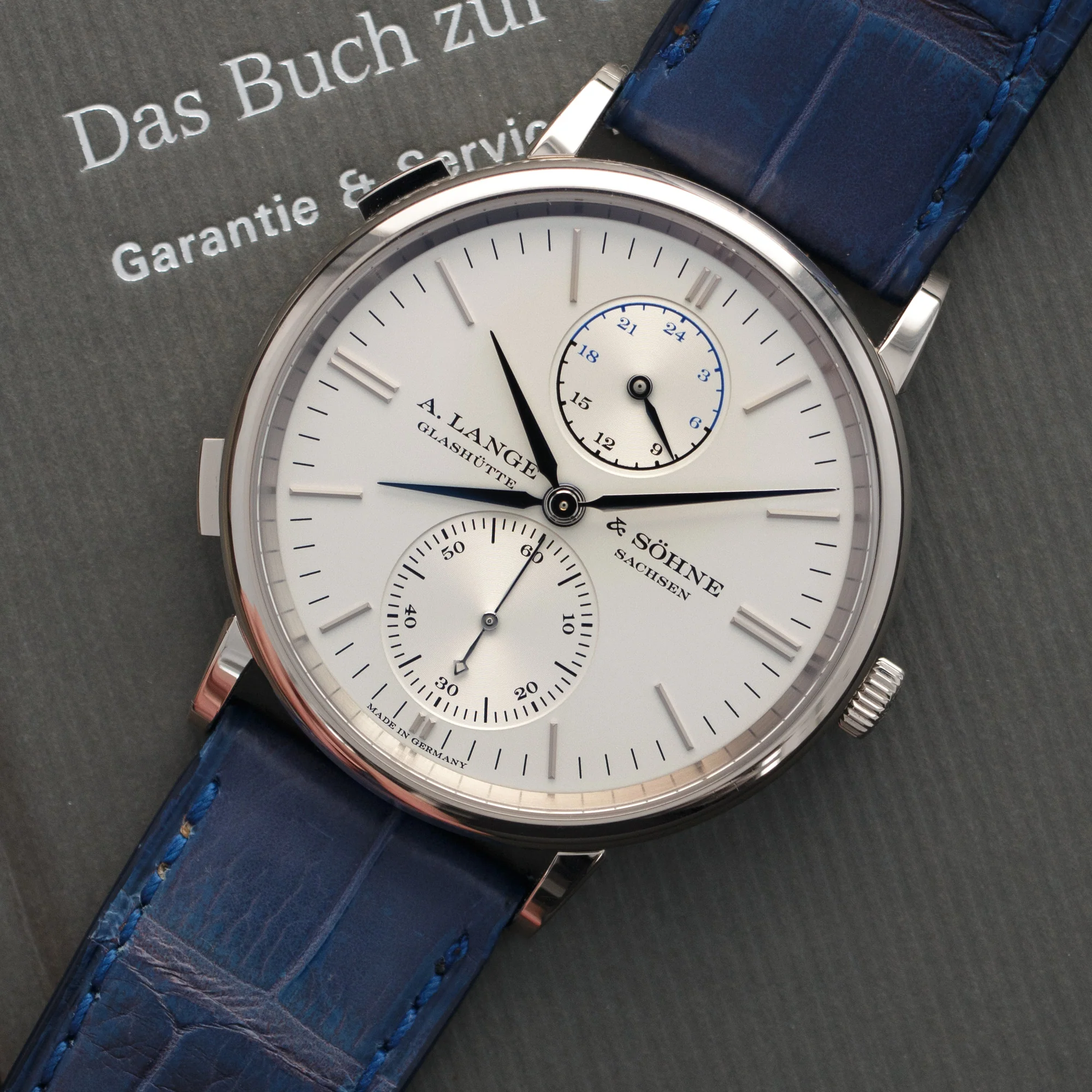 A. Lange & Sohne White Gold Dual TIme Watch, Ref. 386.026 - Image 2