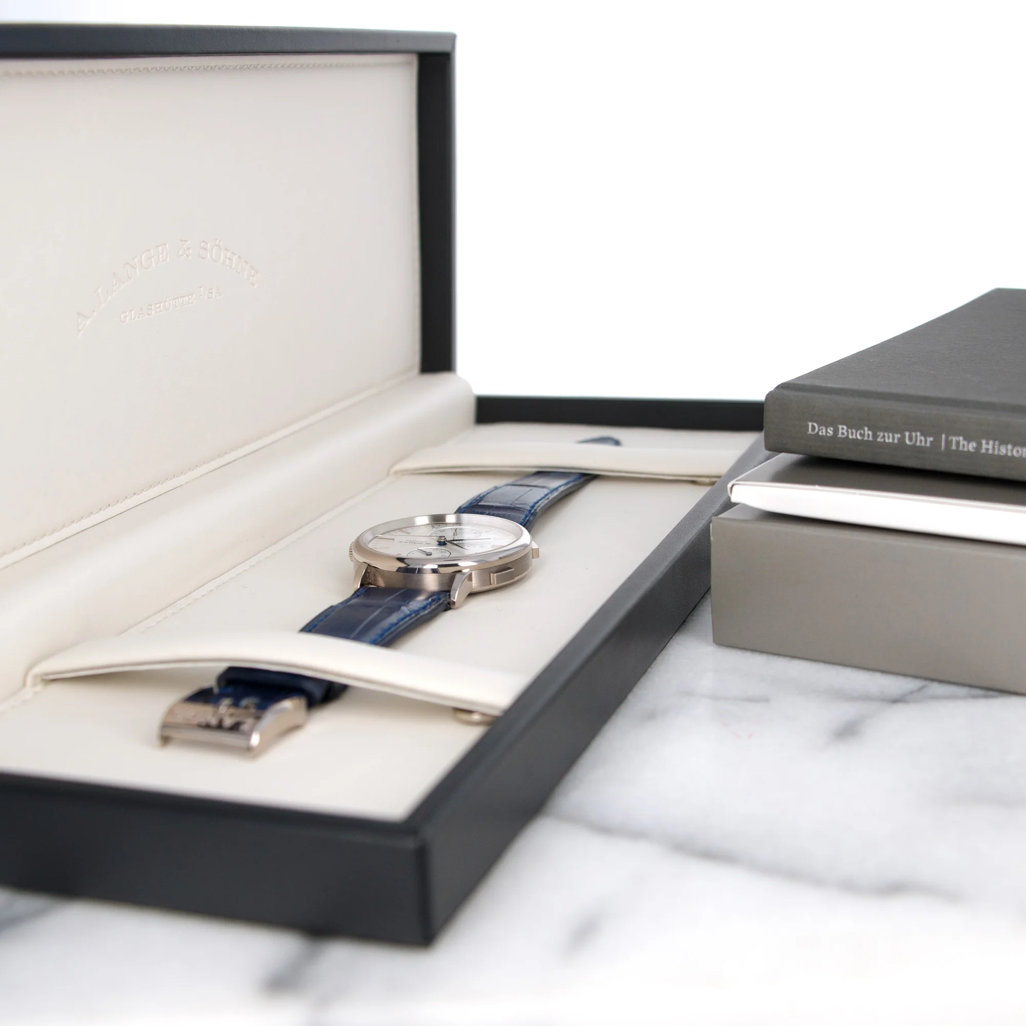 A. Lange & Sohne White Gold Dual TIme Watch, Ref. 386.026 - Image 6