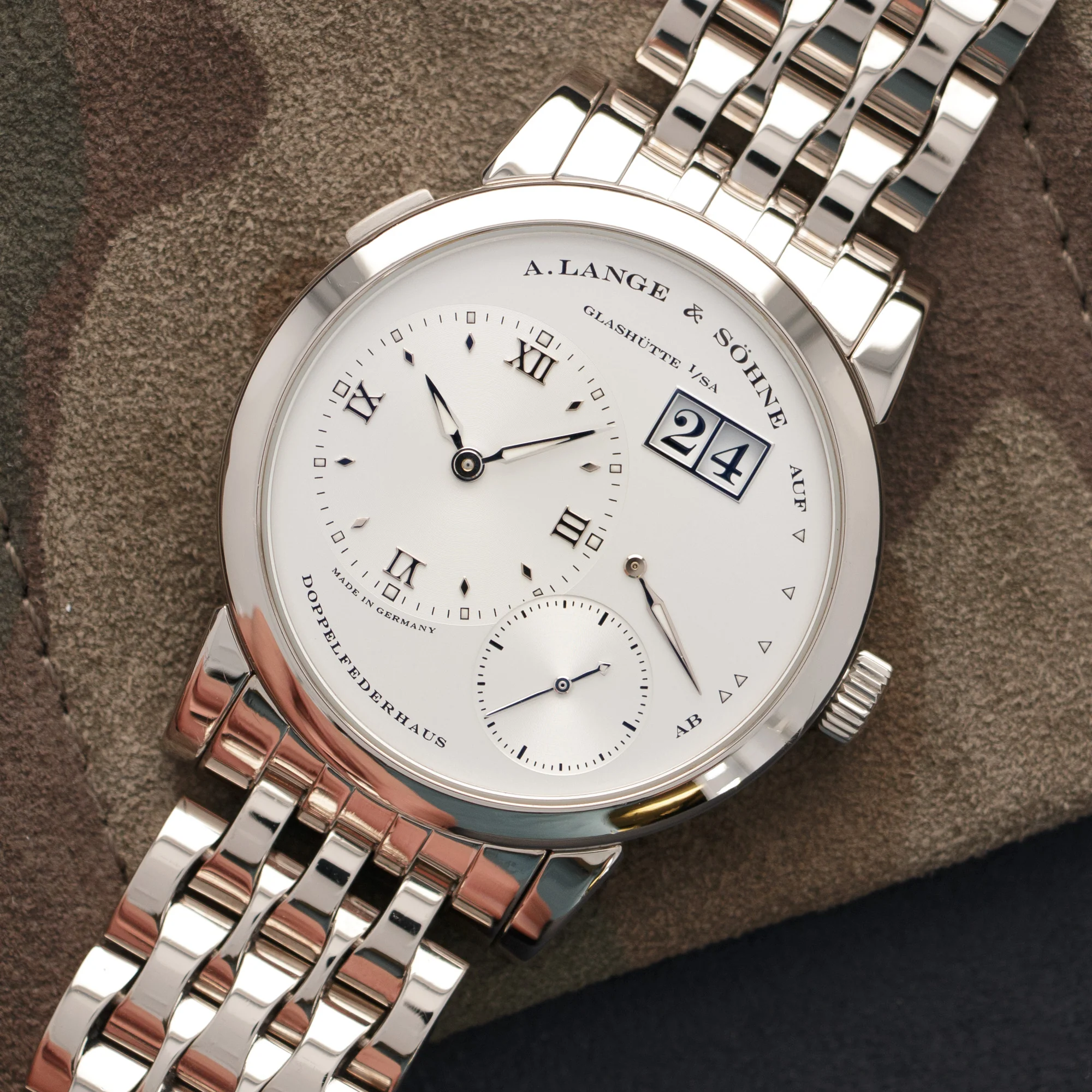 A. Lange & Sohne White Gold Lange 1 Bracelet Watch - Image 2