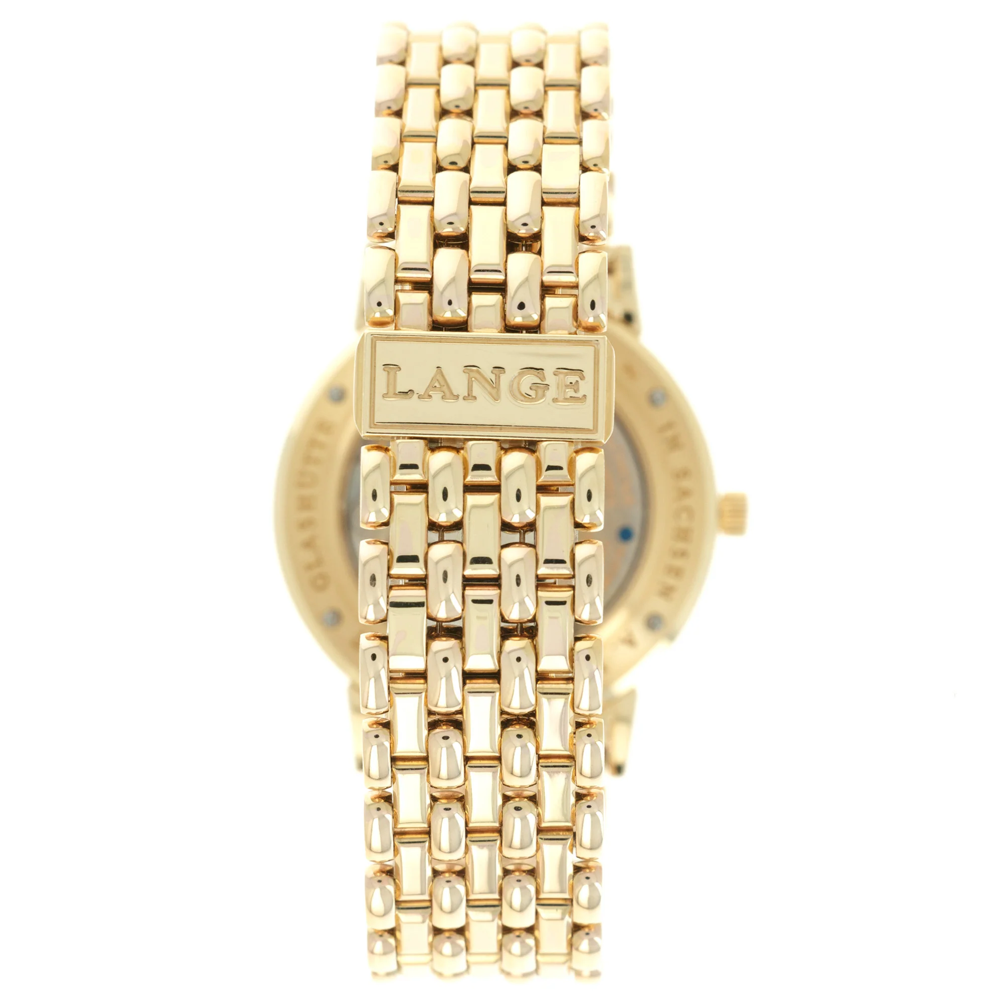 A. Lange & Sohne Yellow Gold Saxonia Bracelet Watch - Image 5