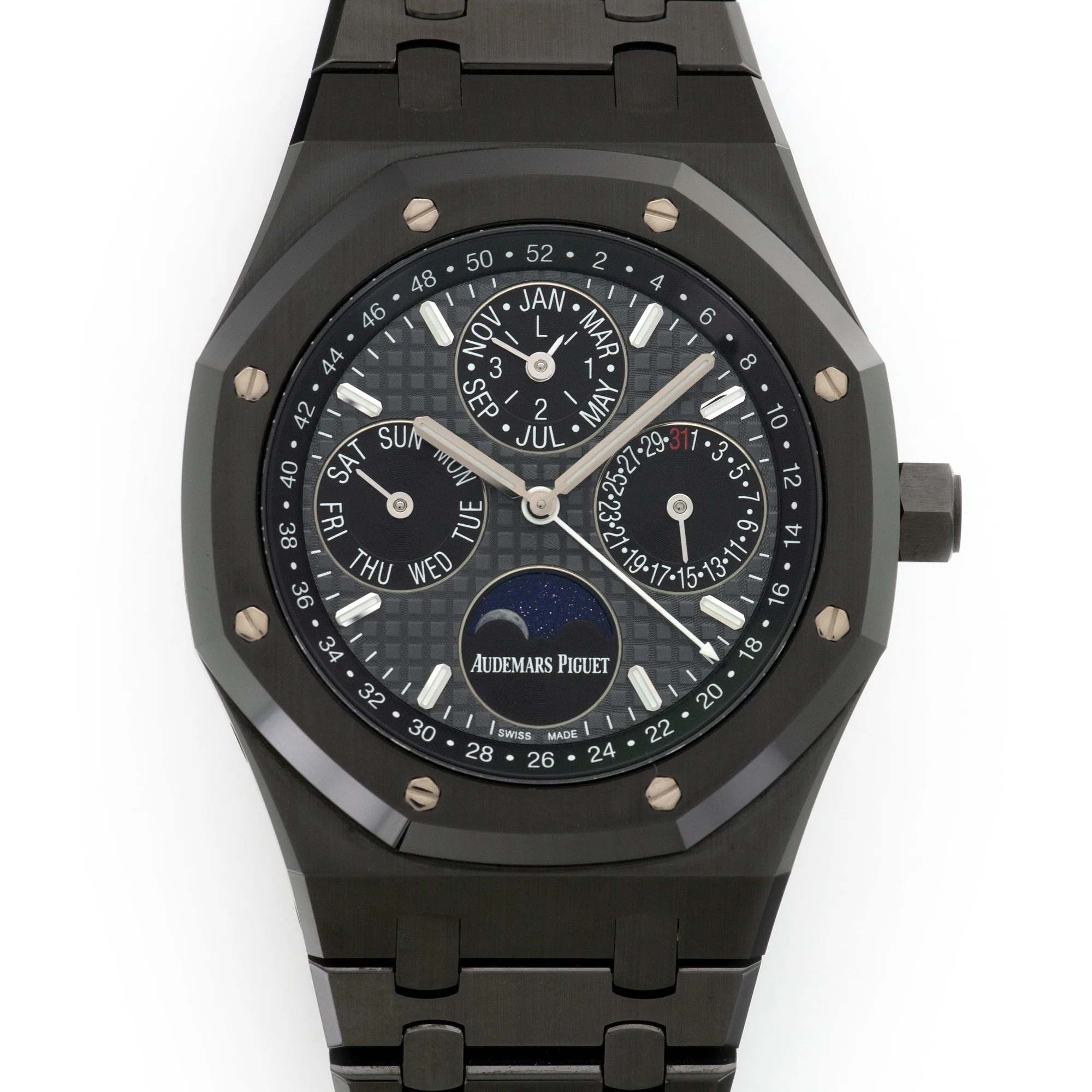 Audemars Piguet Black Ceramic Royal Oak Perpetual Calendar Watch
