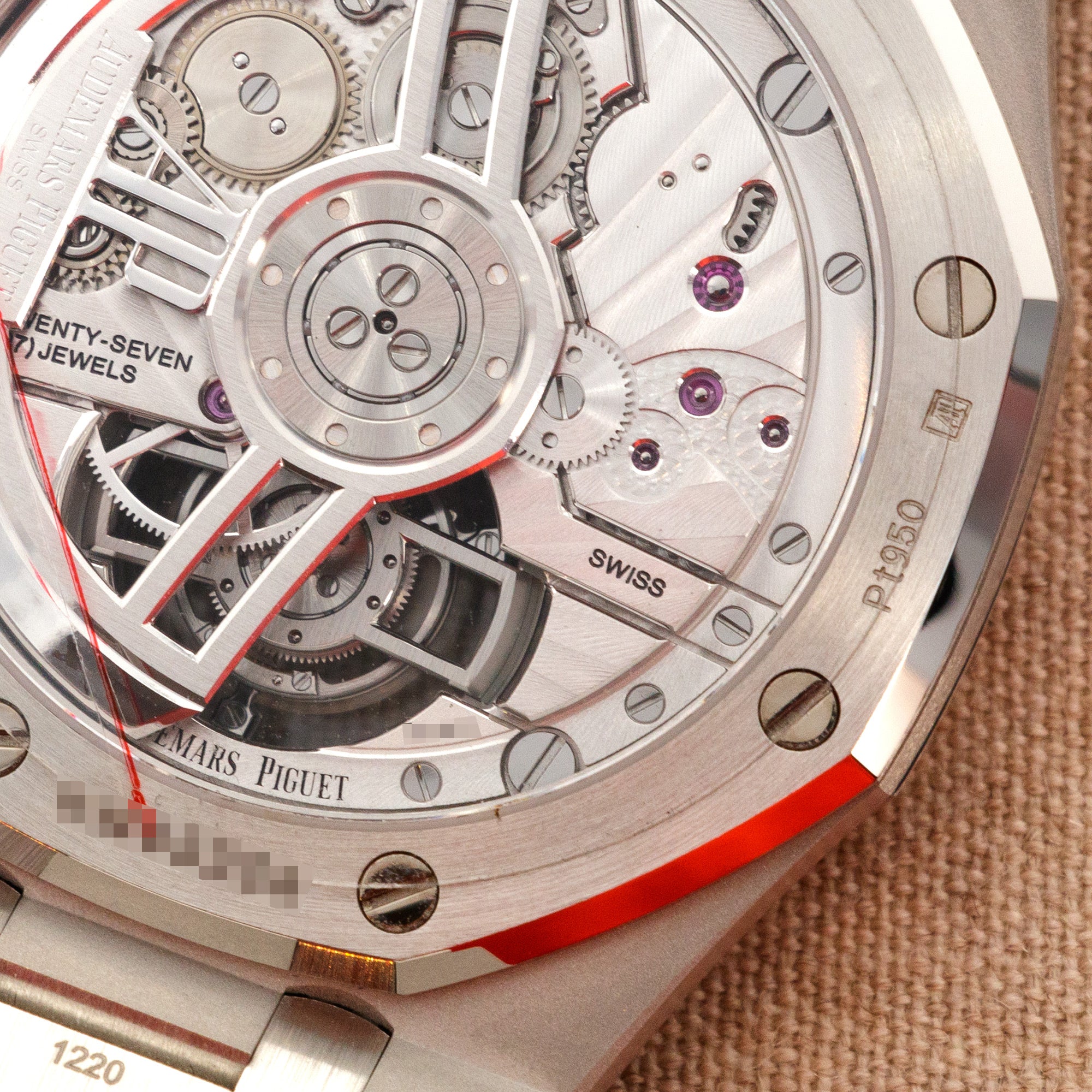 Audemars Piguet Platinum Royal Oak Tourbillon Watch Ref. 26535PT with Baguette Diamonds - Image 6