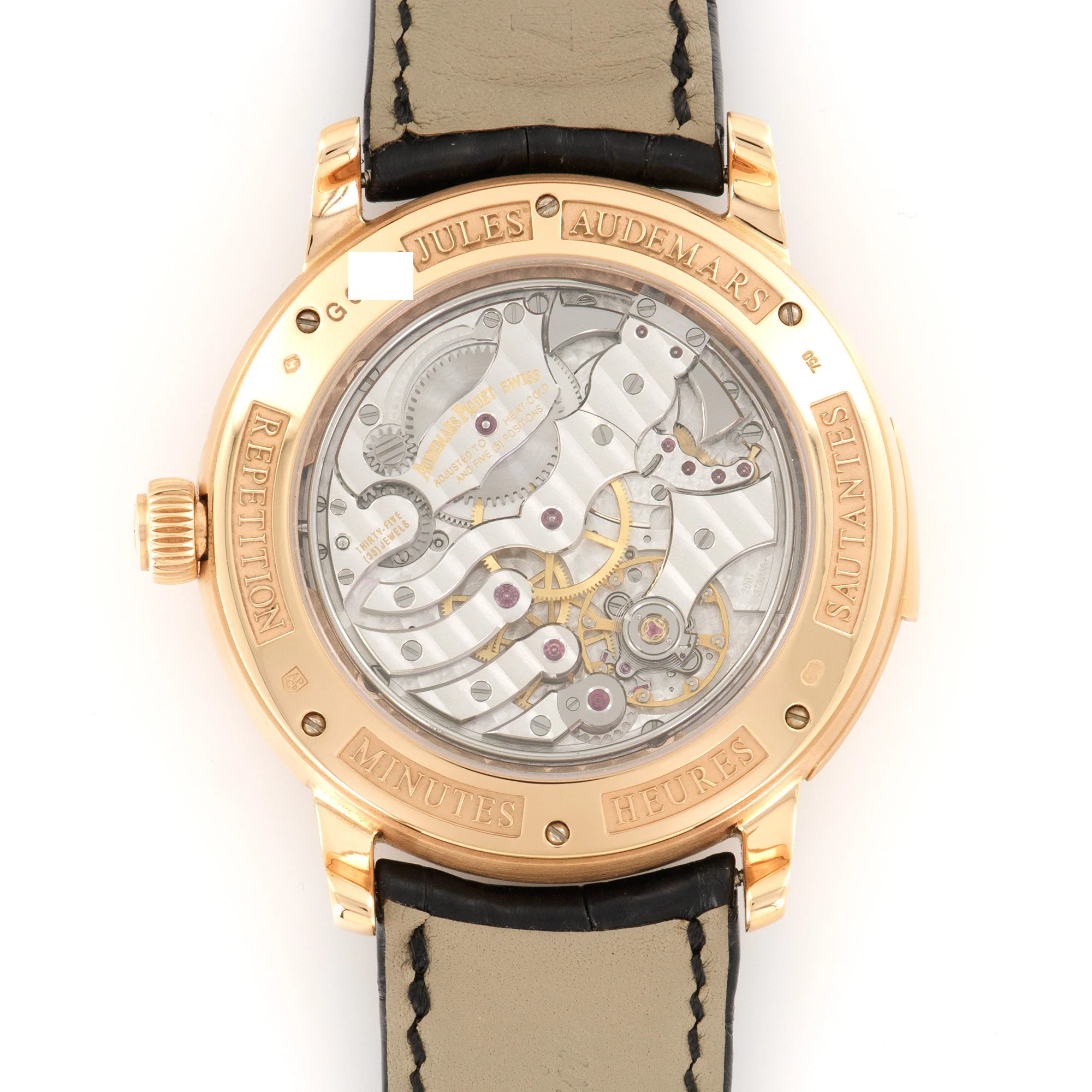 Audemars Piguet Rose Gold Jules Audemars Jump Hour Minute Repeater Watch - Image 4