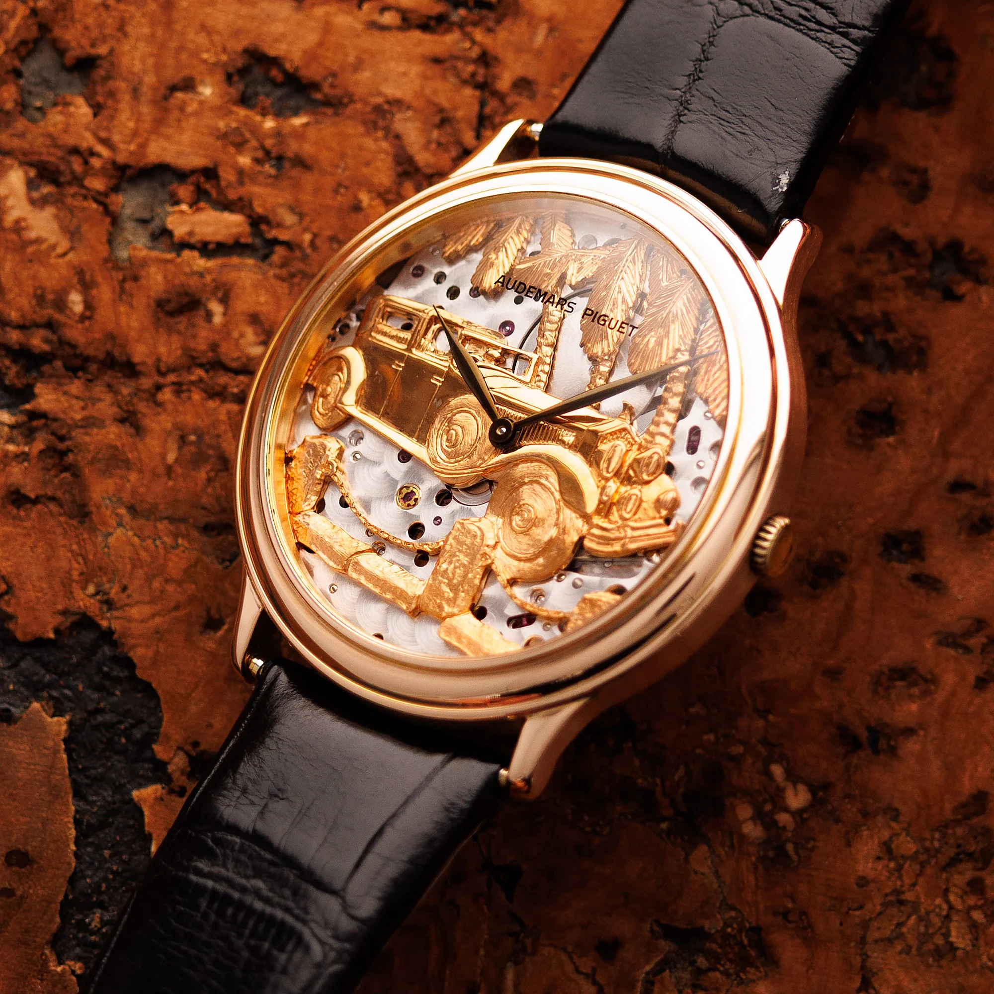 Audemars Piguet Rose Gold Rolls Royce Phantom Skeleton Dial Watch Ref. 14677 - Image 2