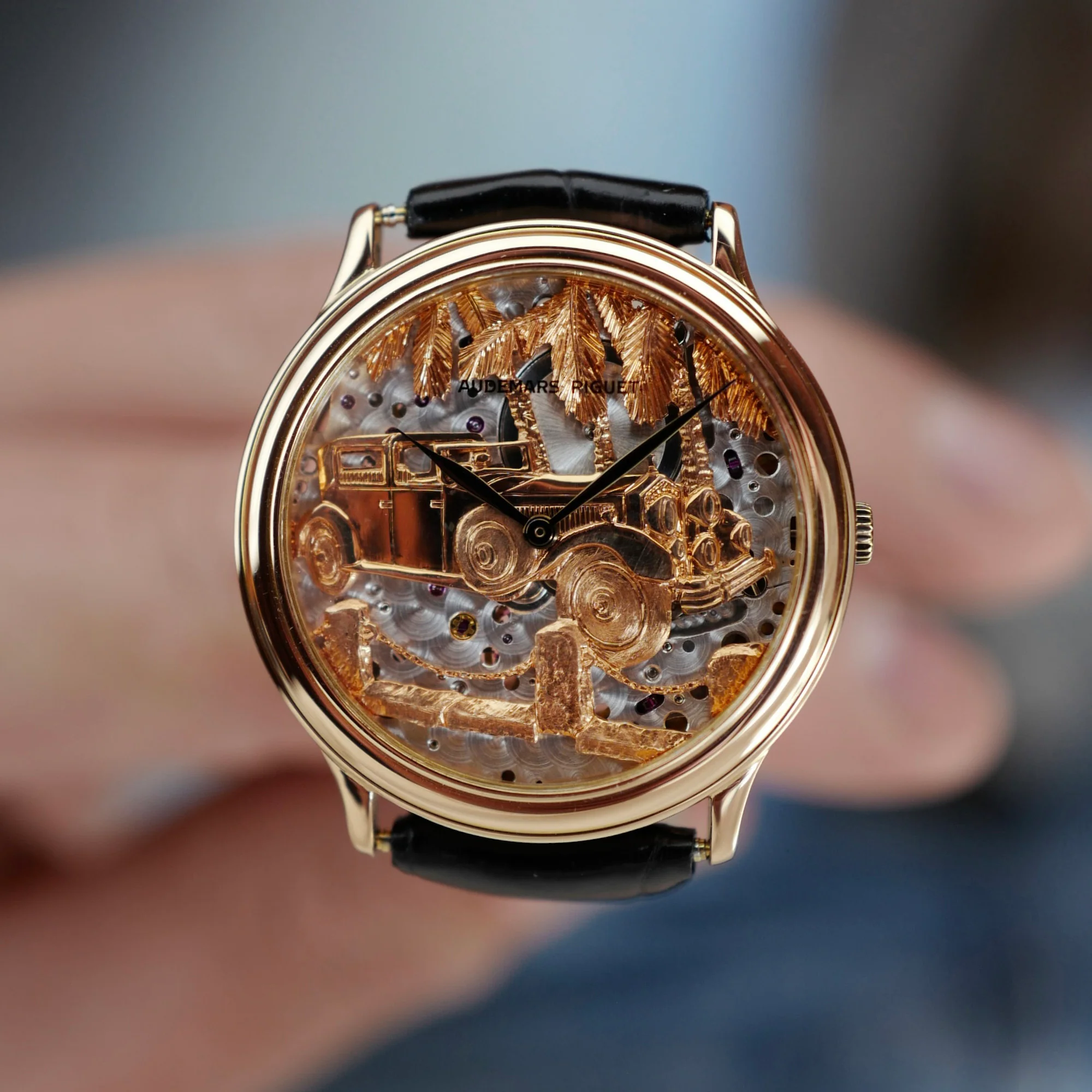 Audemars Piguet Rose Gold Rolls Royce Phantom Skeleton Dial Watch Ref. 14677 - Image 5