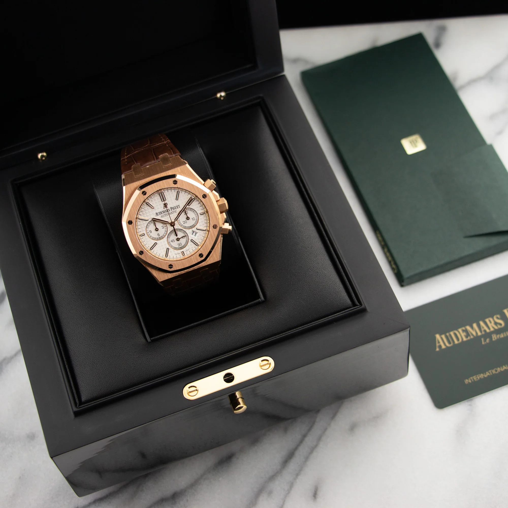 Audemars Piguet Rose Gold Royal Oak Chronograph Watch Ref. 26320 - Image 5