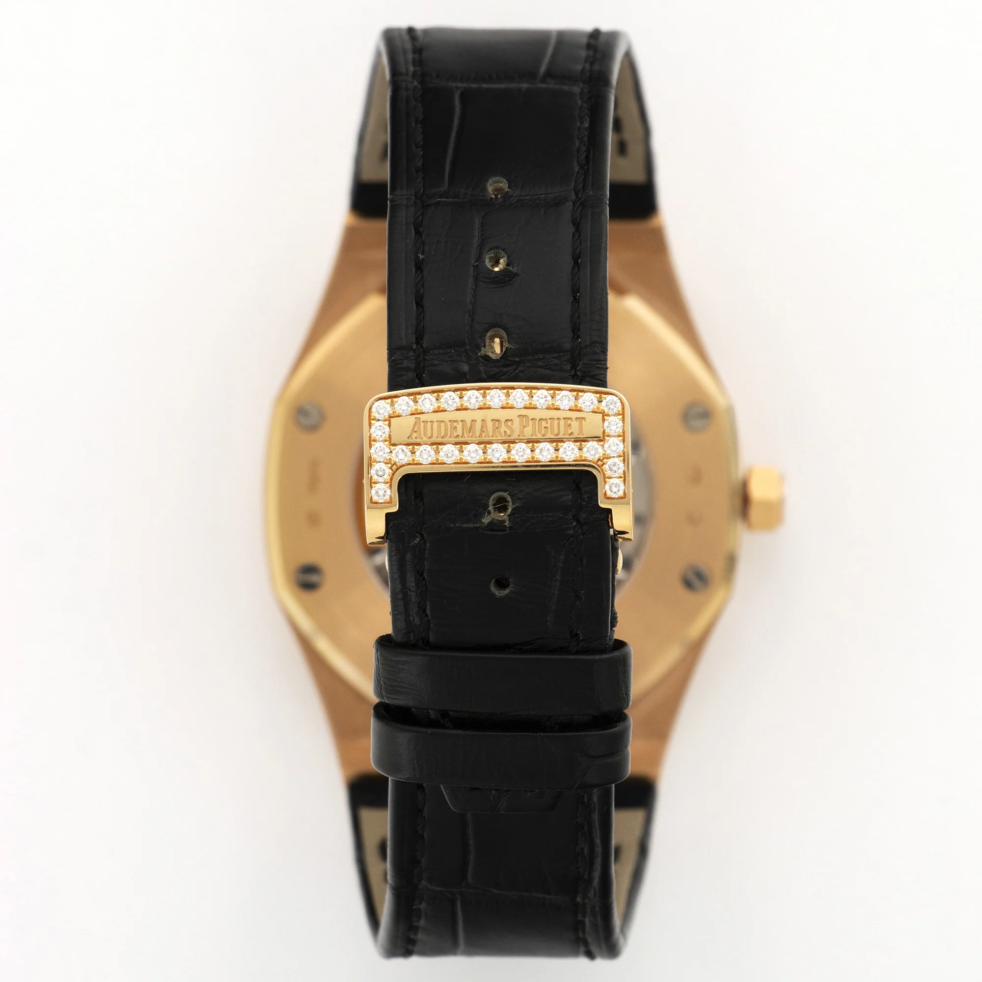 Audemars Piguet Rose Gold Royal Oak Diamond Watch Ref. 15402 - Image 4