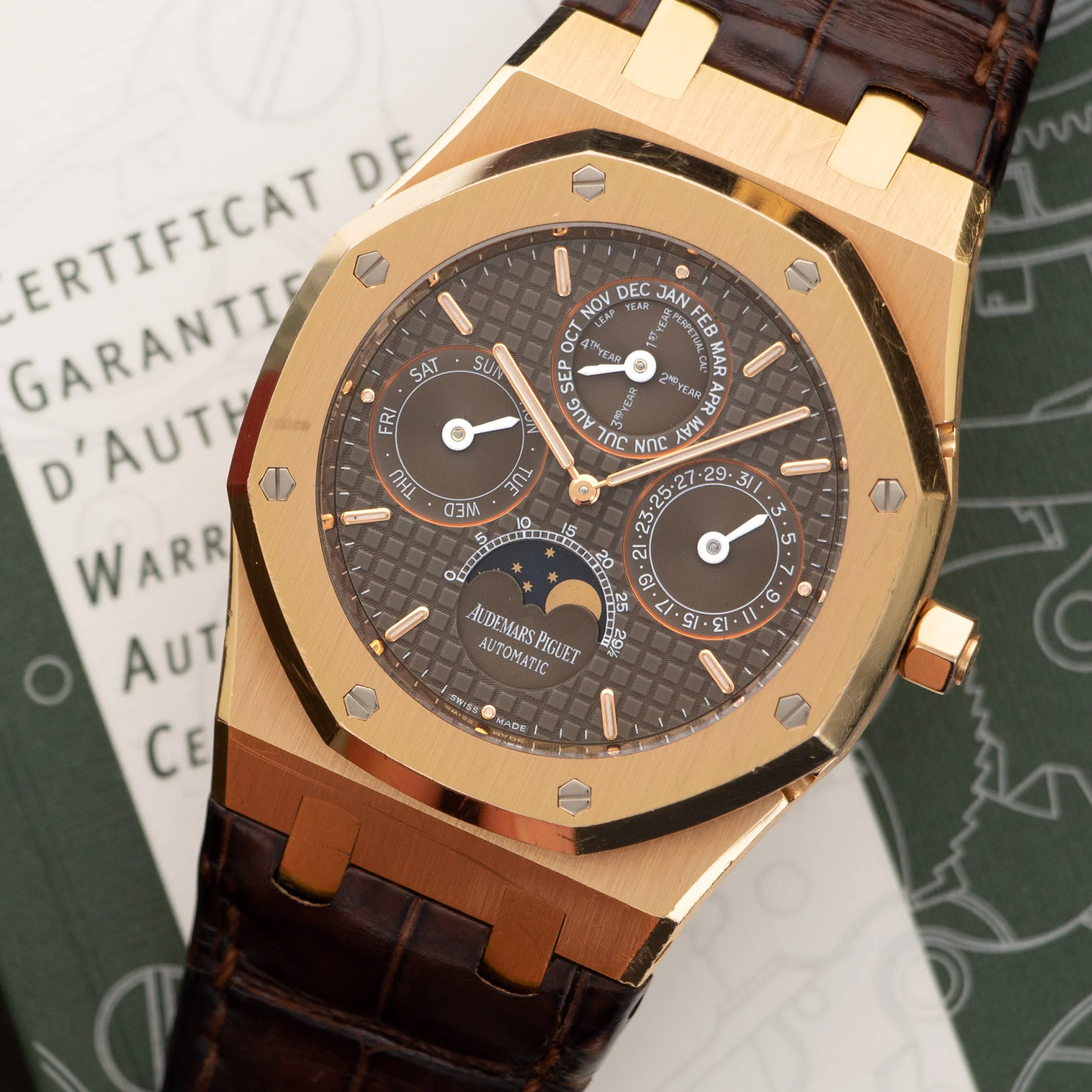 Audemars Piguet Rose Gold Royal Oak Perpetual Calendar Watch Ref. 26252 - Image 2