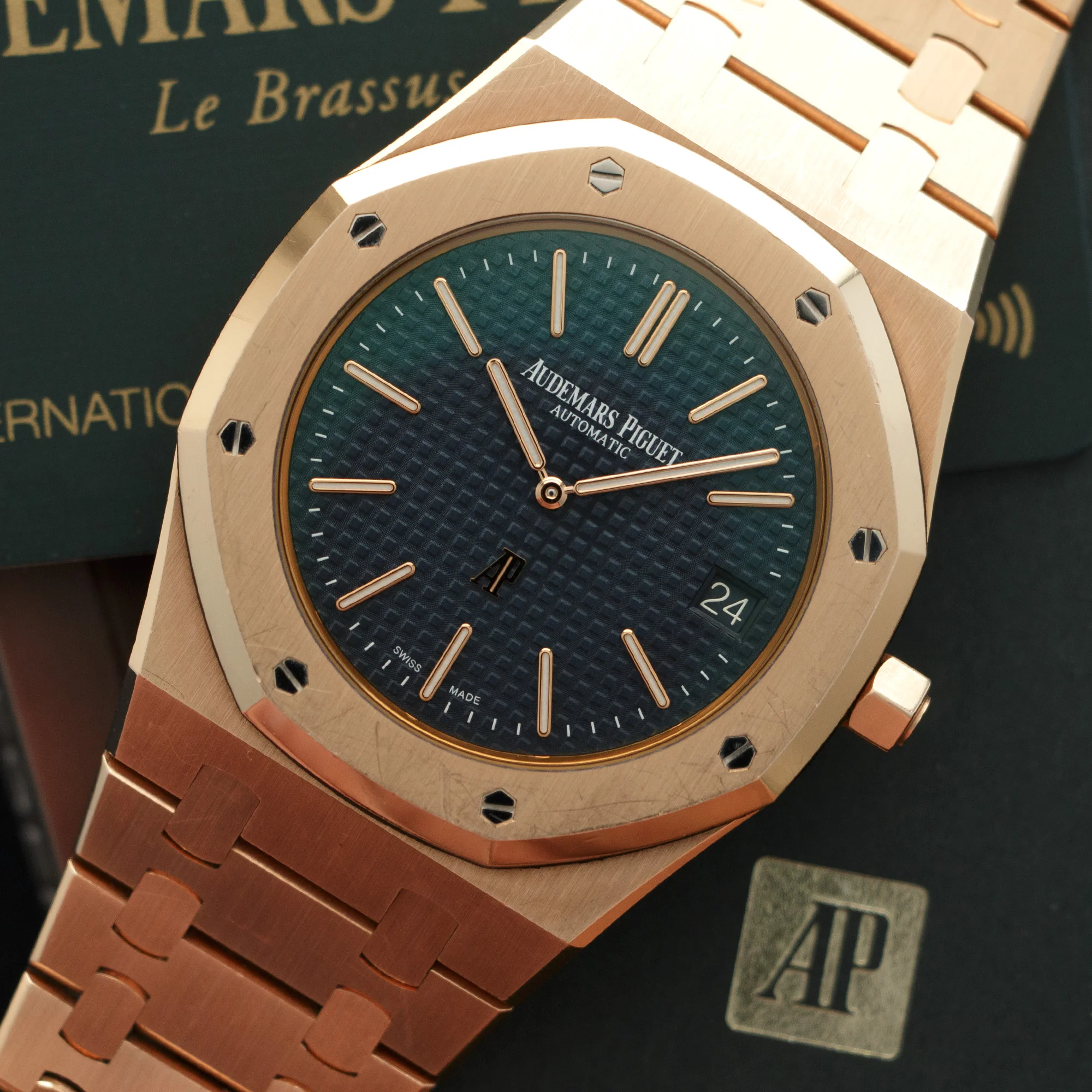 Audemars Piguet Rose Gold Royal Oak Ultra-Thin Watch Ref. 15202 - Image 2