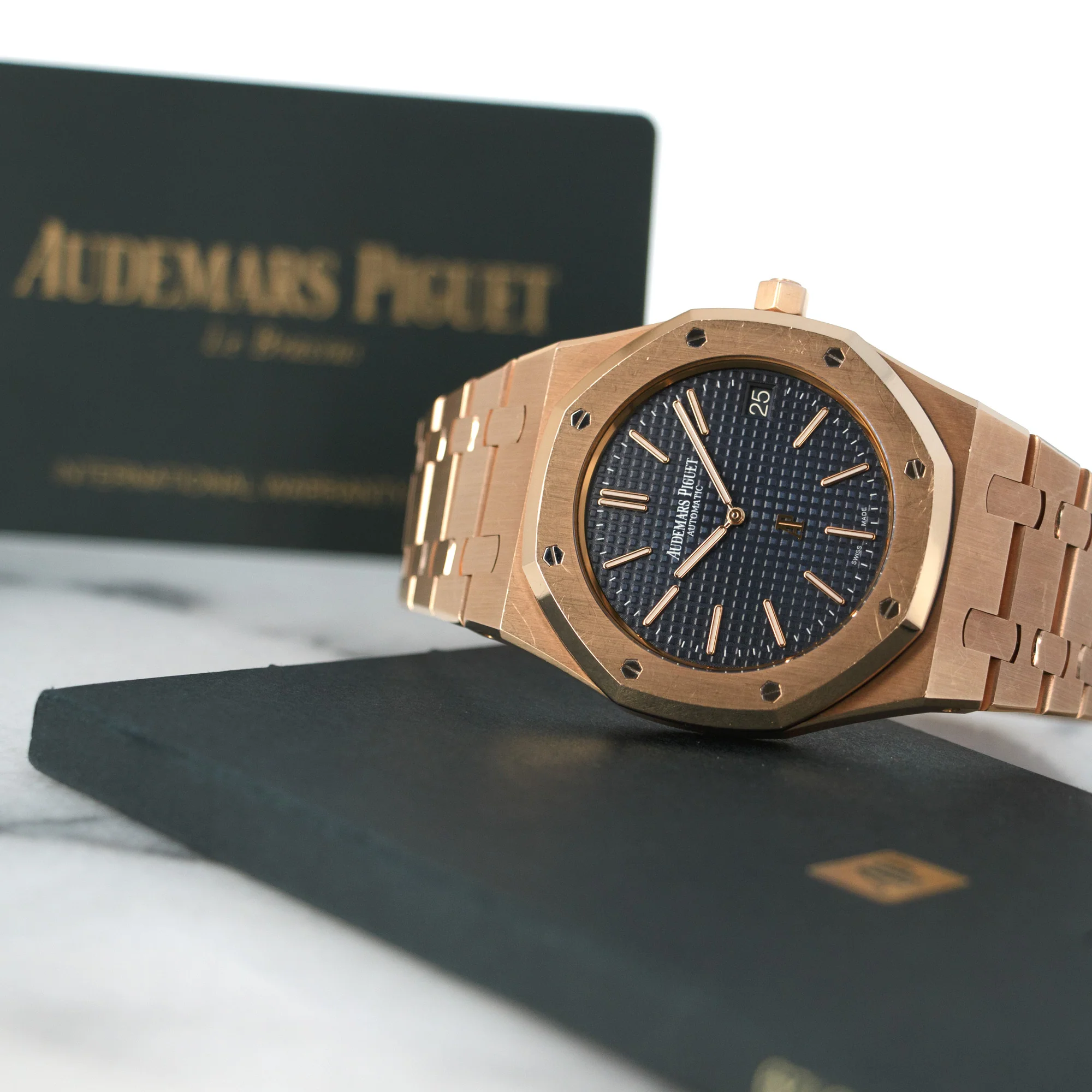 Audemars Piguet Rose Gold Royal Oak Ultra-Thin Watch Ref. 15202 - Image 6
