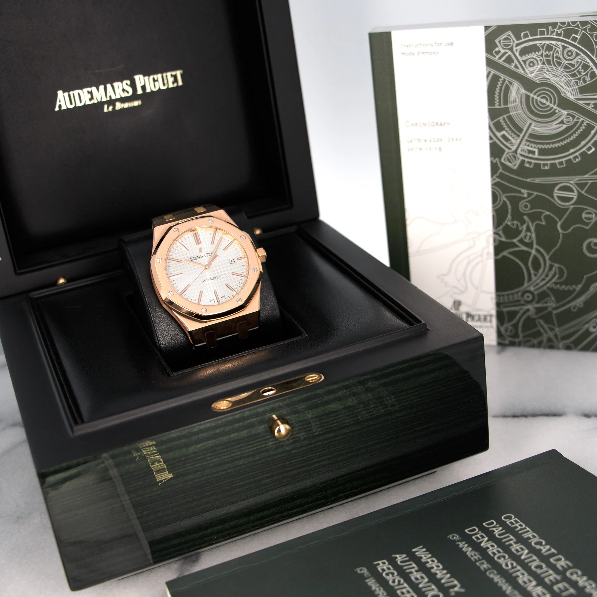 Audemars Piguet Rose Gold Royal Oak Watch Ref. 15400 - Image 6
