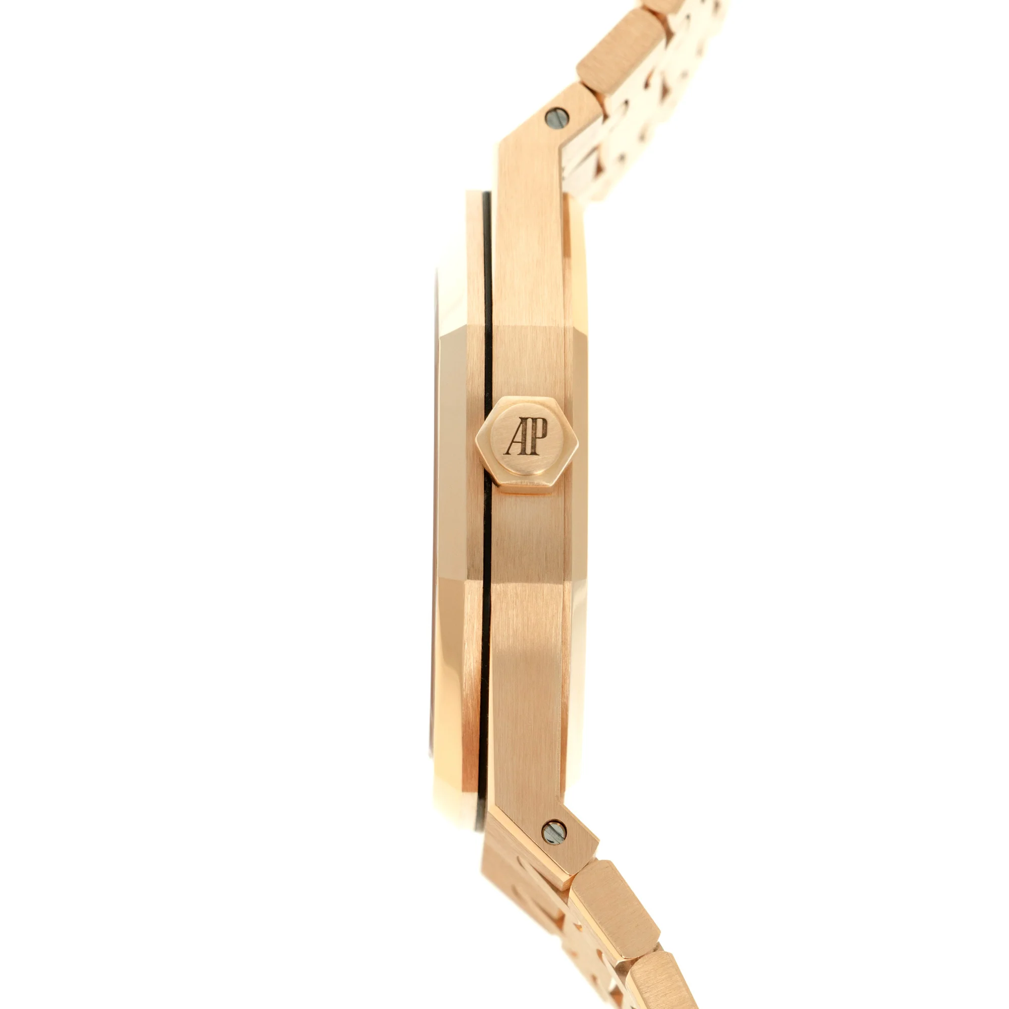 Audemars Piguet Rose Gold Royal Oak Watch Ref. 15400 with Original and Papers - Image 3