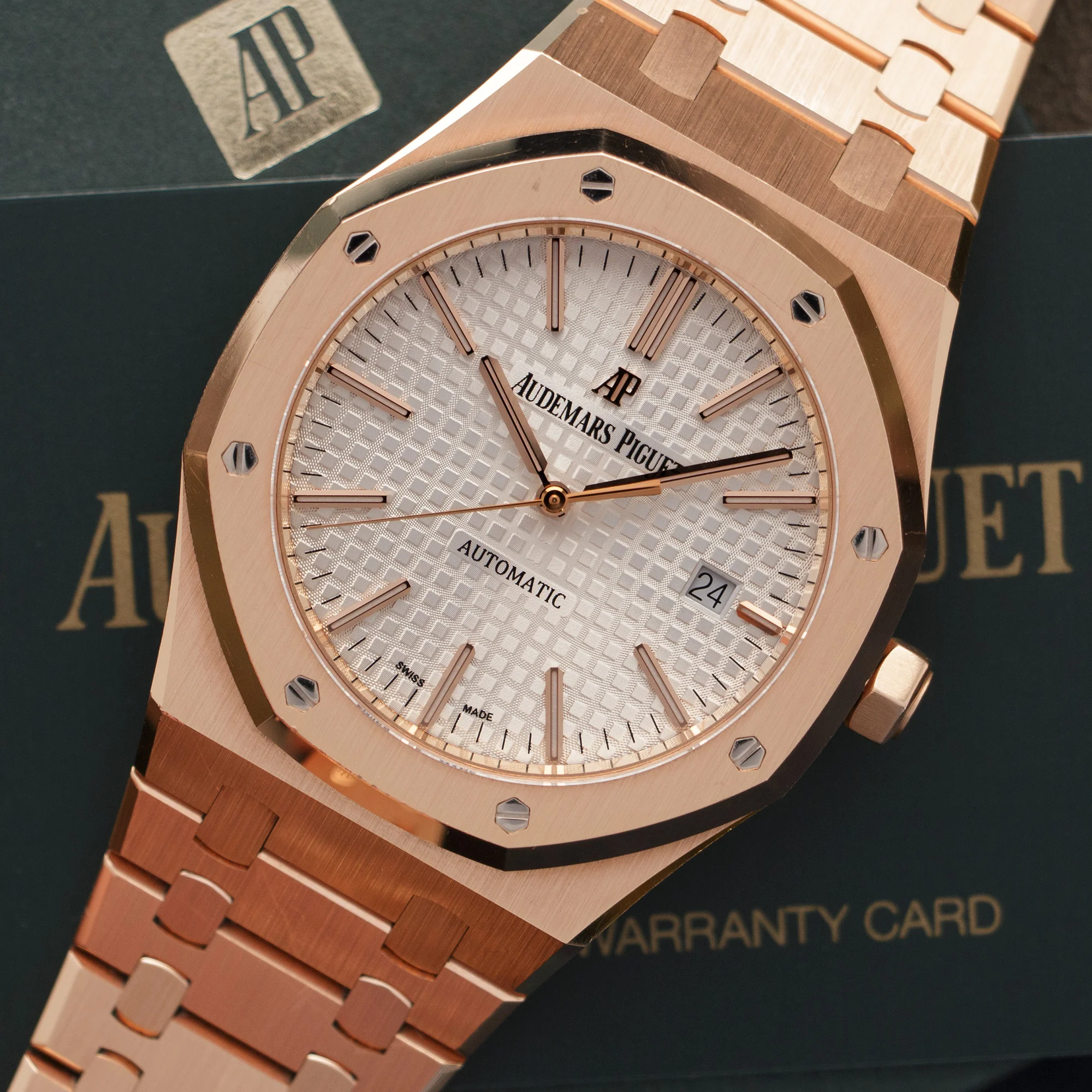 Audemars Piguet Rose Gold Royal Oak Watch Ref. 15400 - Image 2