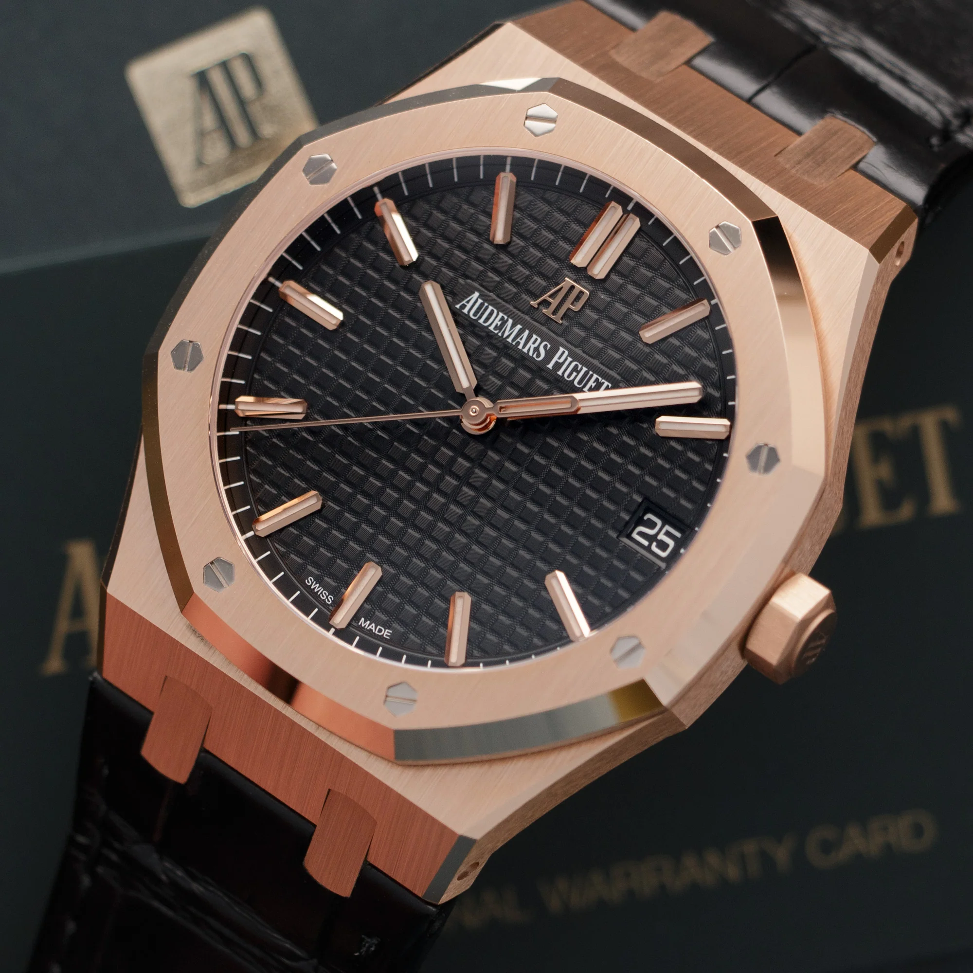 Audemars Piguet Rose Gold Royal Oak Watch Ref. 15500 - Image 2