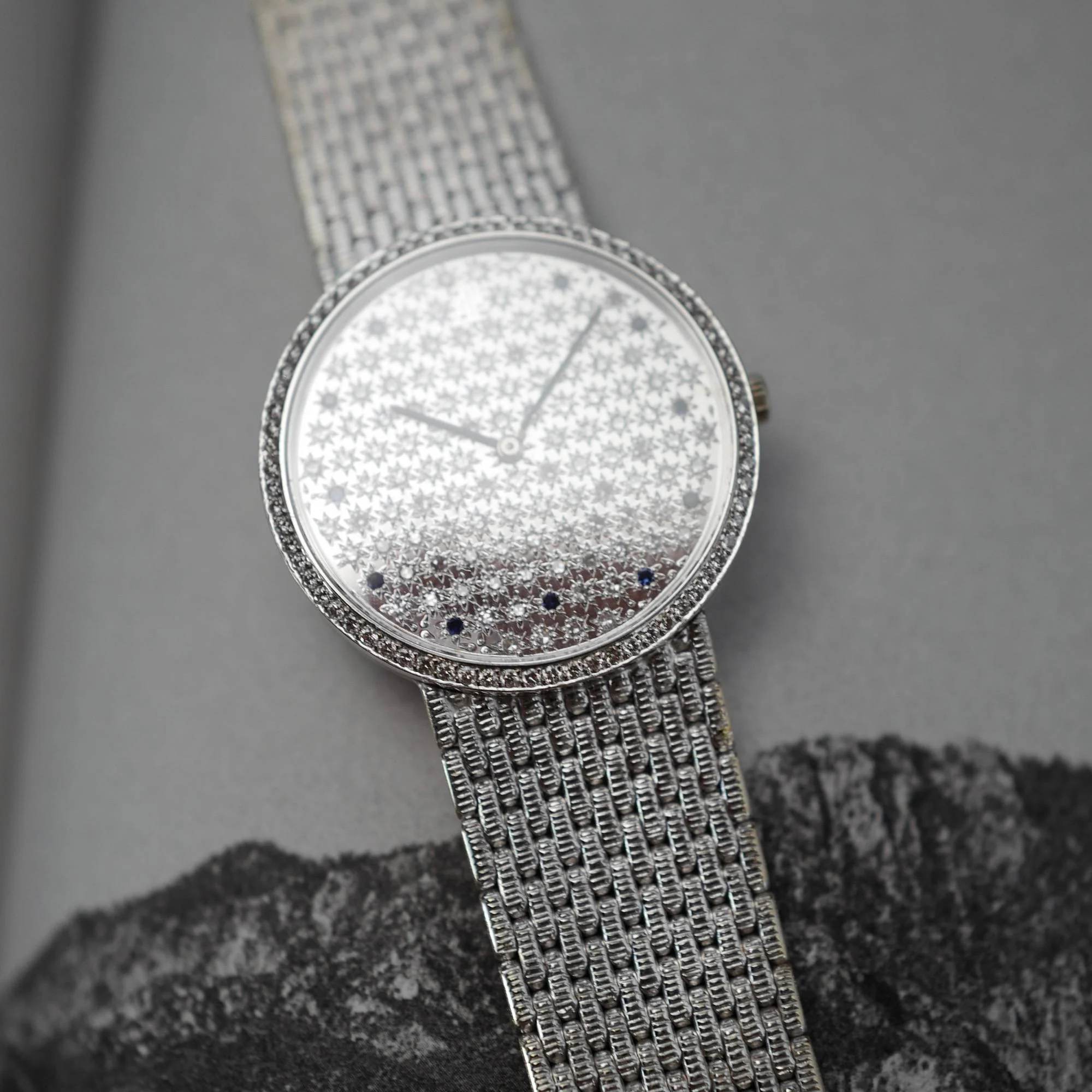 Audemars Piguet Round Watch with Mirror Pave Dial - Image 3