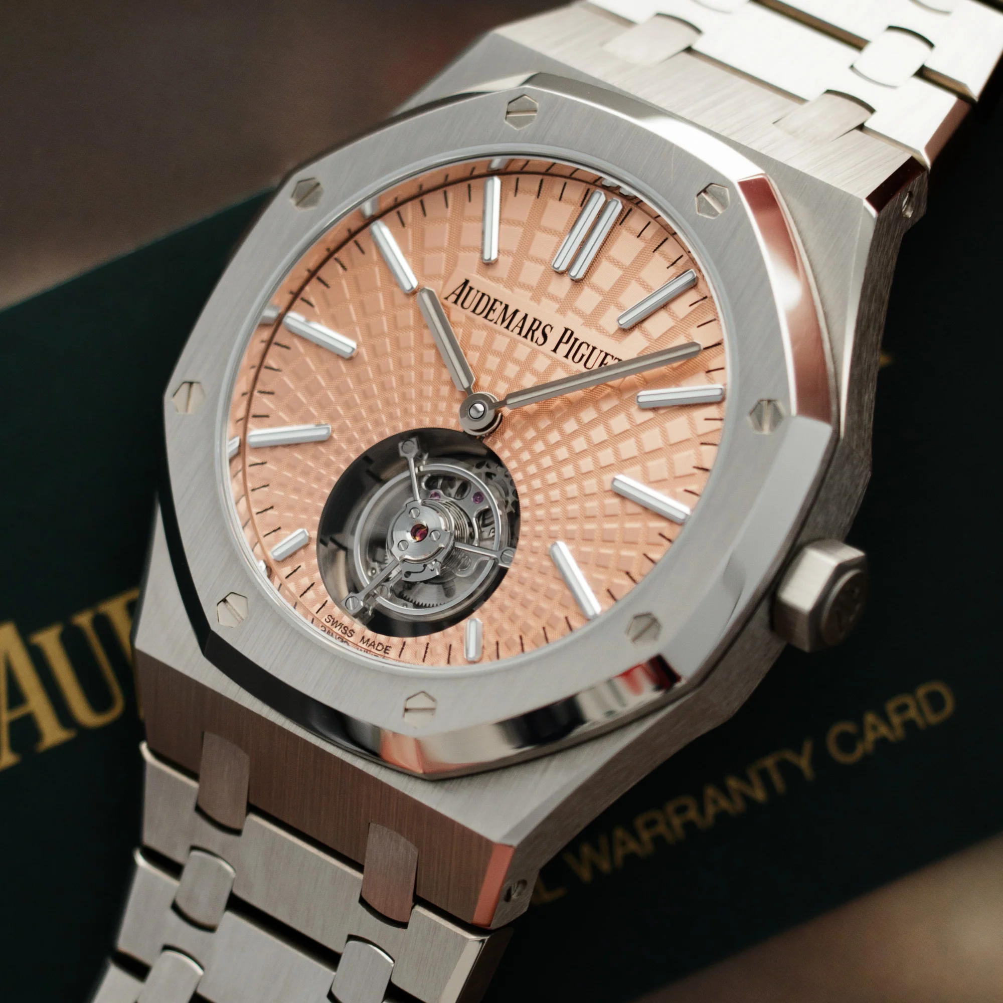 Audemars Piguet Royal Oak Salmon Dial Tourbillon Watch Ref. 26531 - Image 2