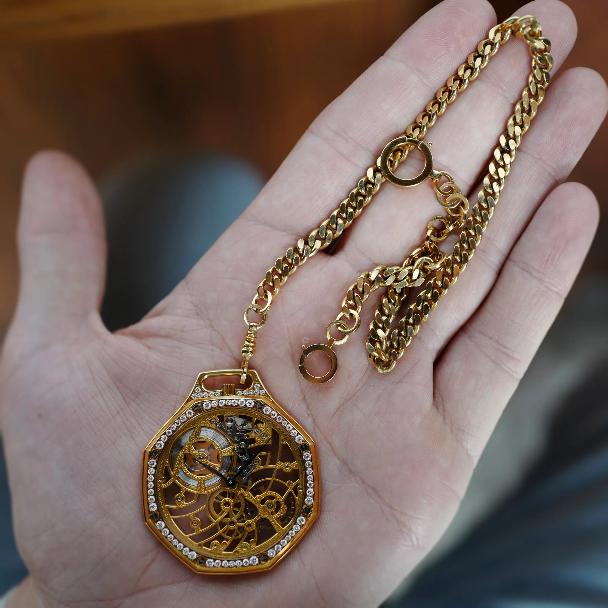 Audemars Piguet Skeletonized Royal Oak Necklace Pocket Watch - Image 6