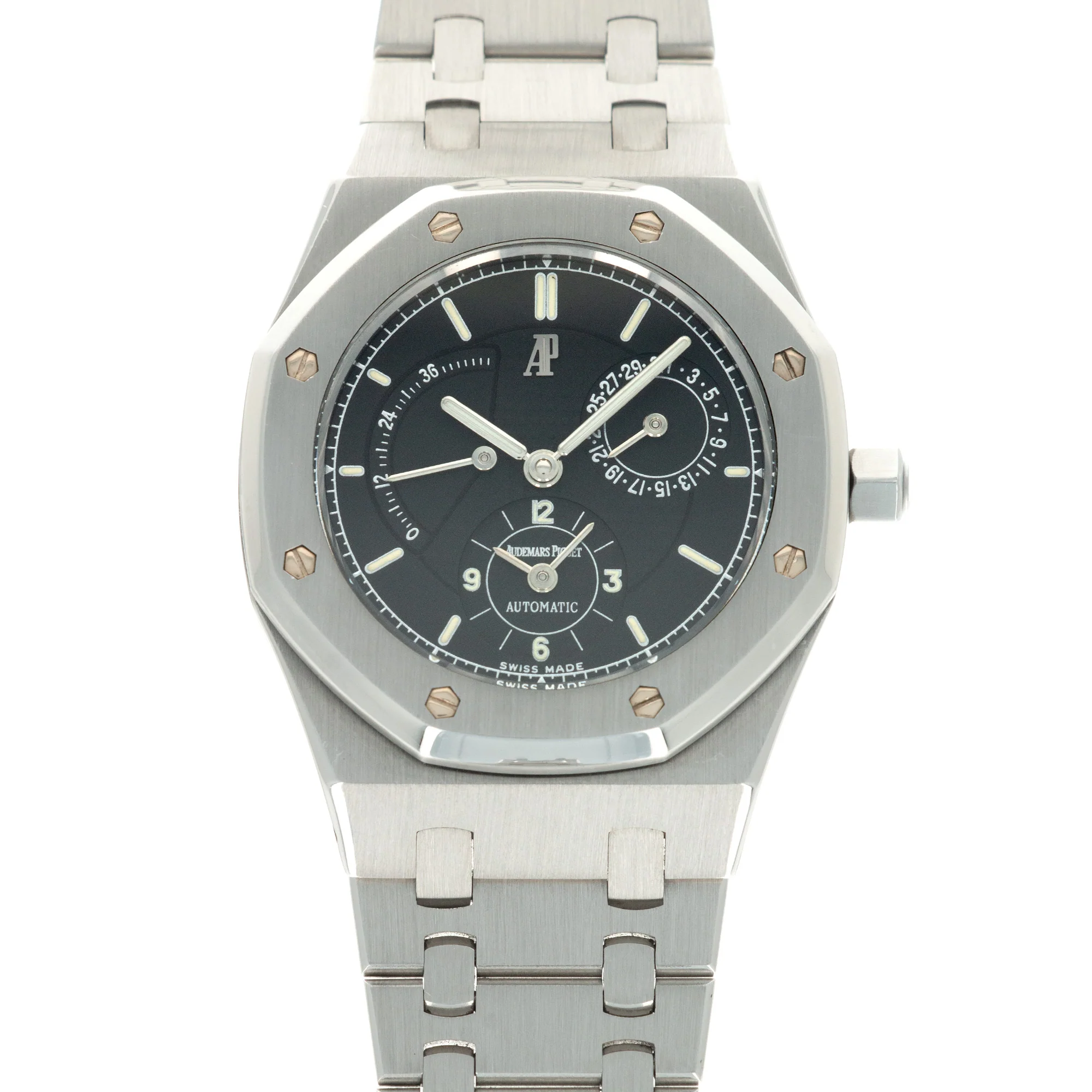 Audemars Piguet Steel Dual Time Royal Oak Watch Ref 25730