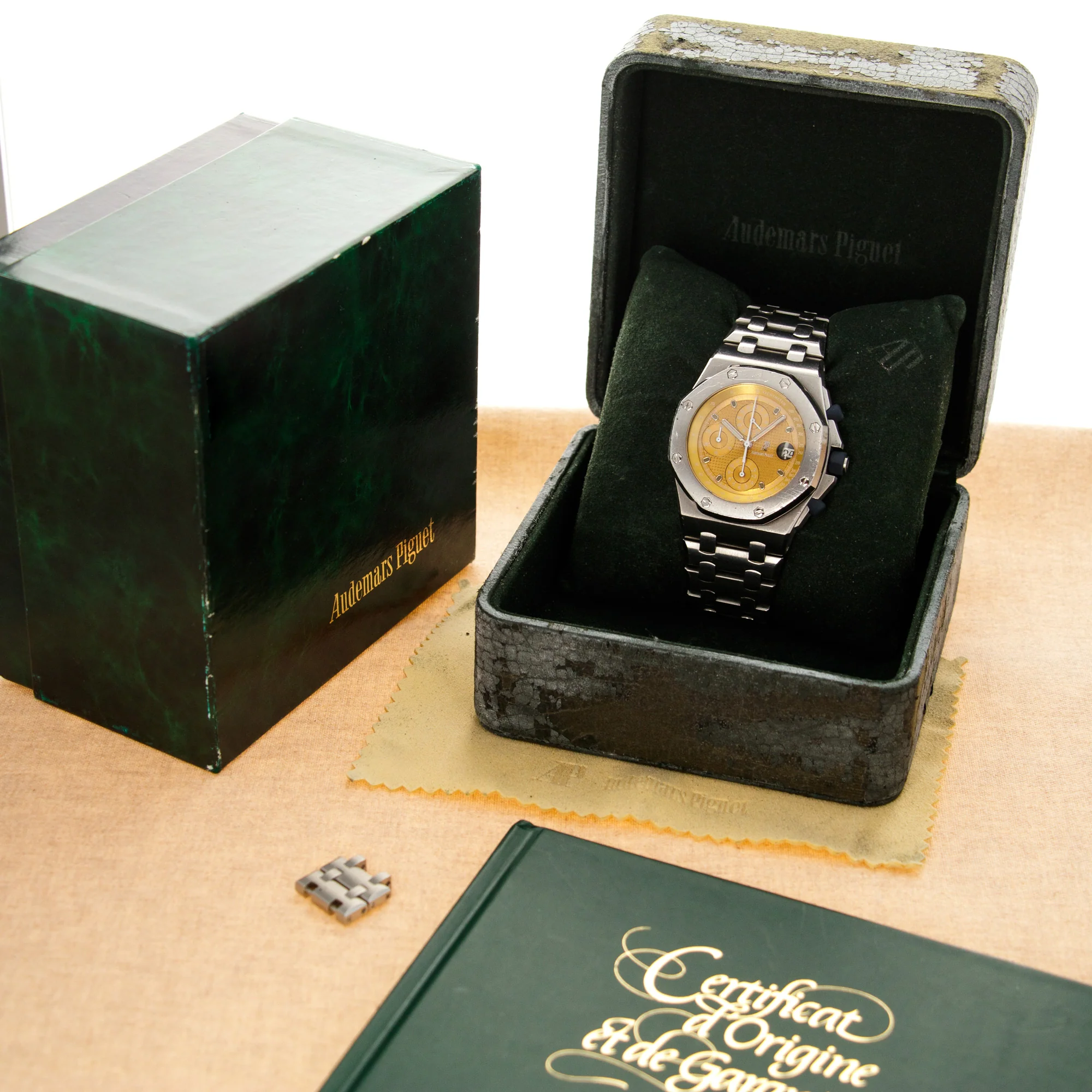 Audemars Piguet Steel Royal Oak Offshore Ref. 25721 with Tropical Gold Dial - Image 9