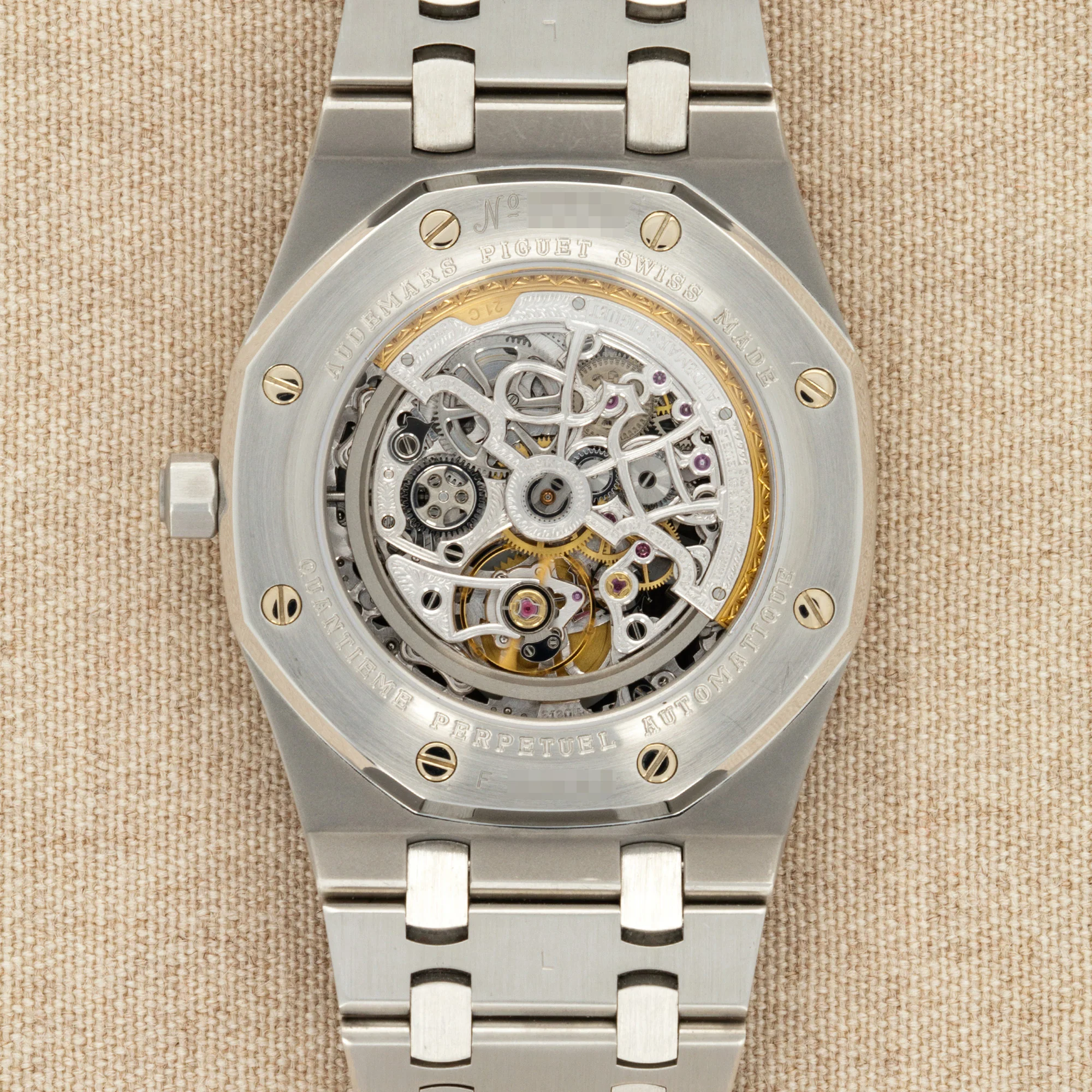 Audemars Piguet Steel Royal Oak Perpetual Calendar Skeleton Watch Ref. 25829 - Image 6