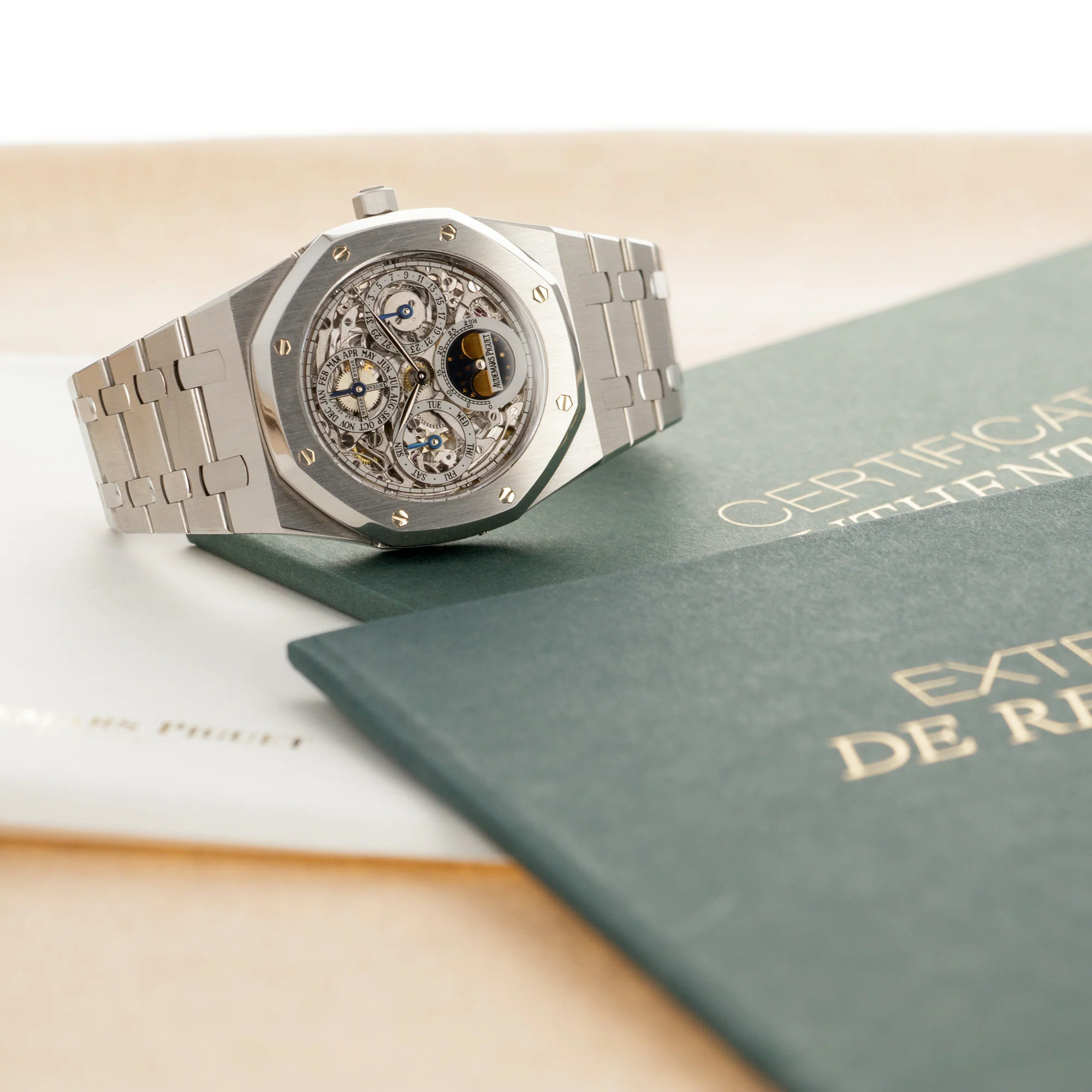 Audemars Piguet Steel Royal Oak Perpetual Calendar Skeleton Watch Ref. 25829 - Image 8
