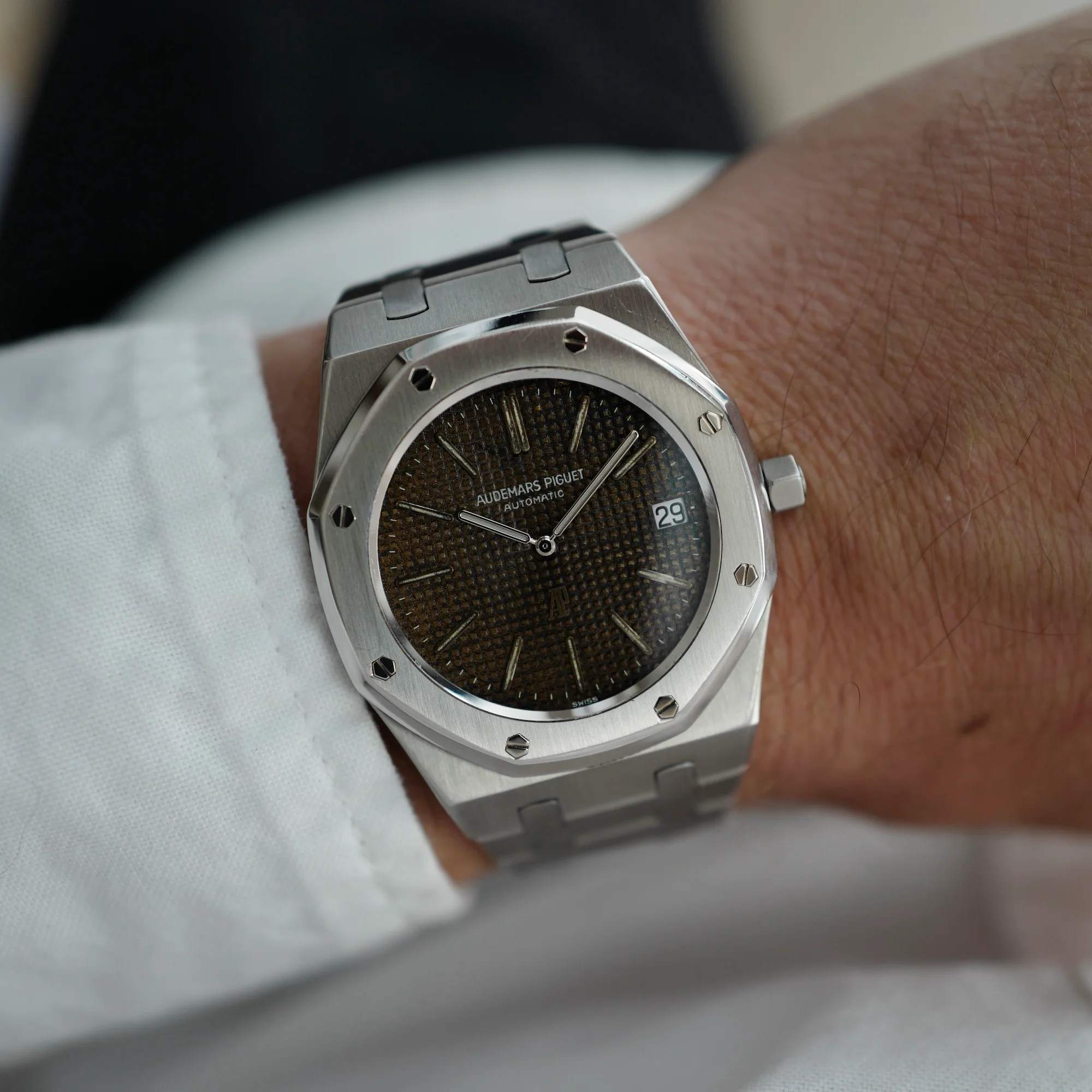 Audemars Piguet Steel Royal Oak Ref. 5402 with Tropical Dial, with Box and Papers - Image 3