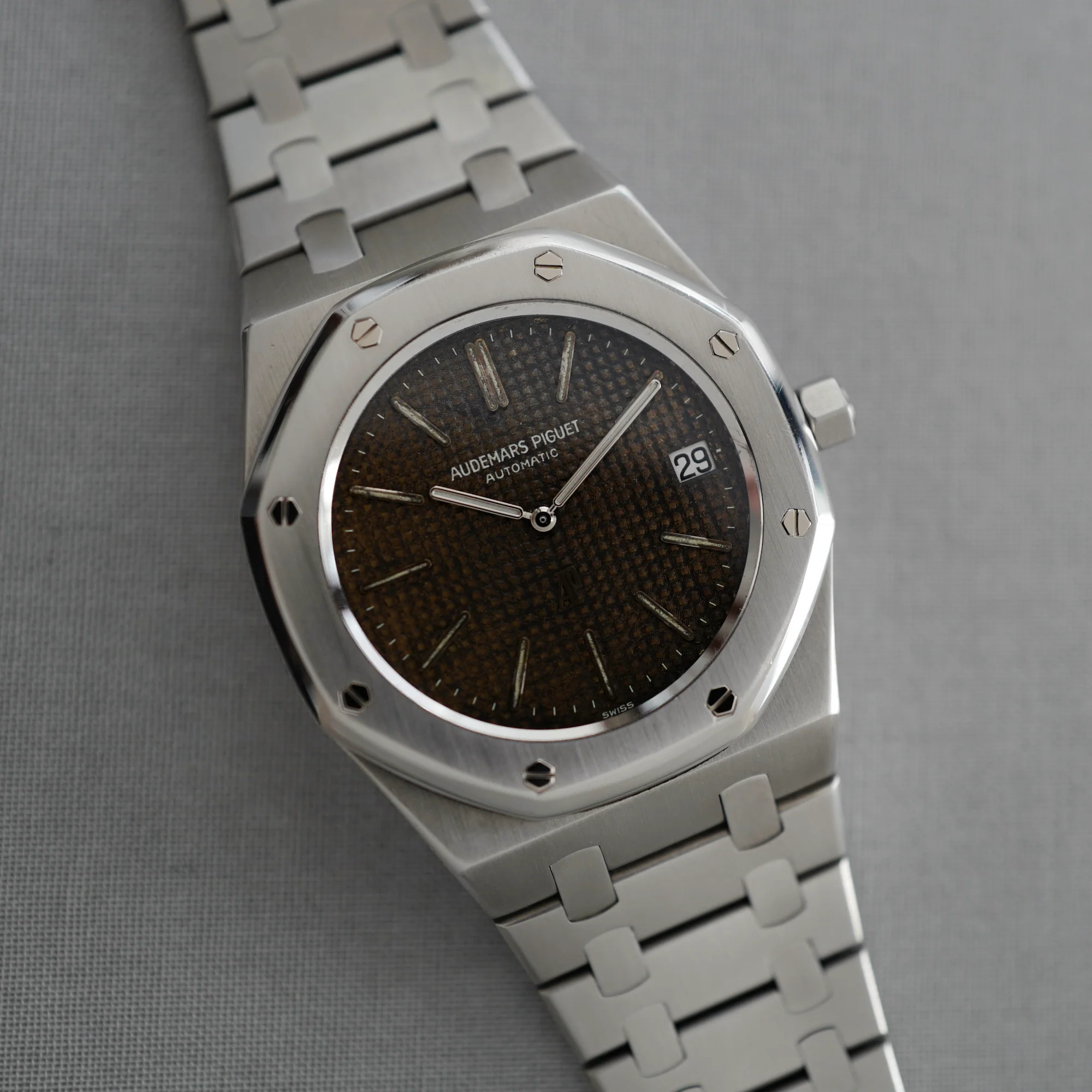 Audemars Piguet Steel Royal Oak Ref. 5402 with Tropical Dial, with Box and Papers - Image 4