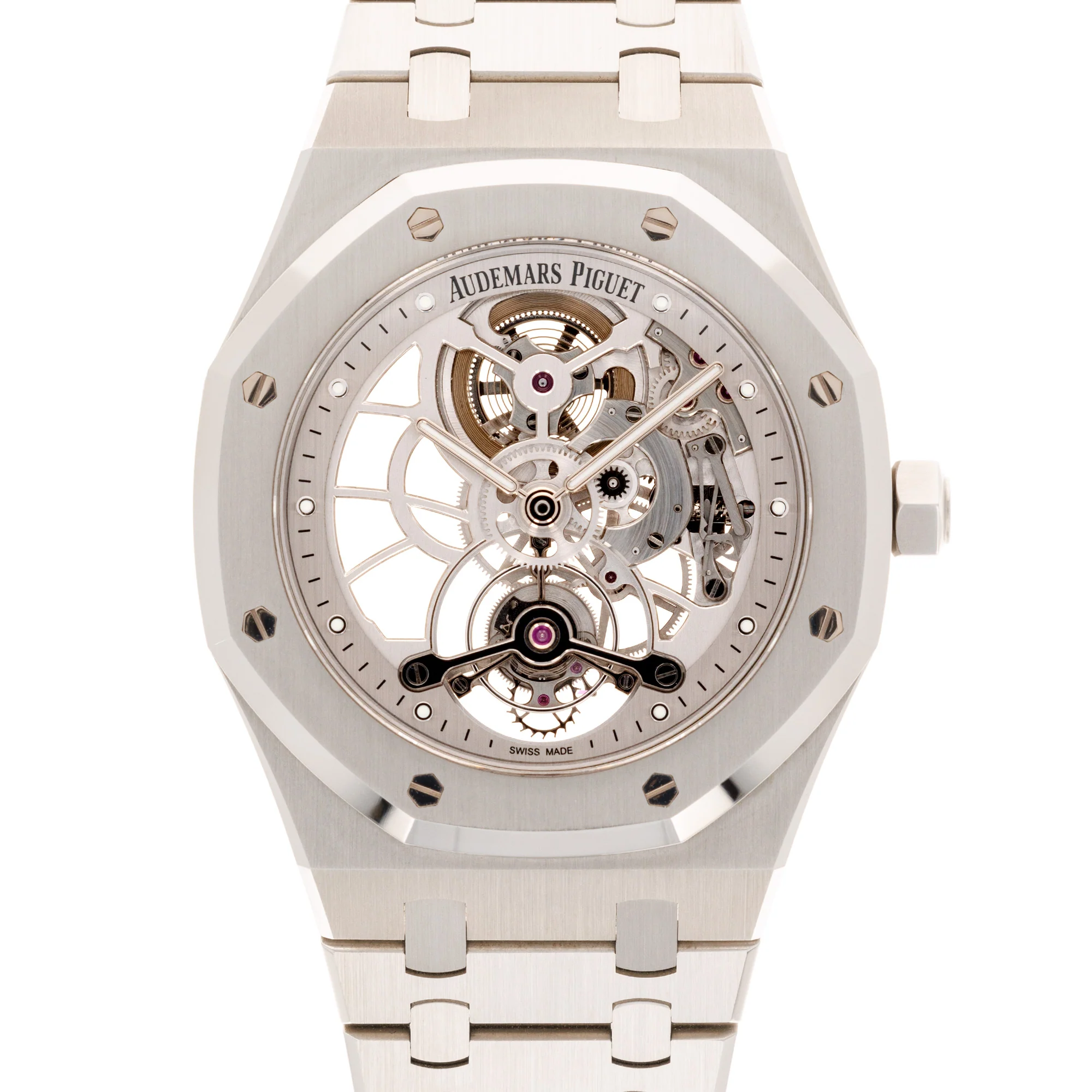 Audemars Piguet Steel Royal Oak Skeleton Tourbillon Watch Ref. 26518