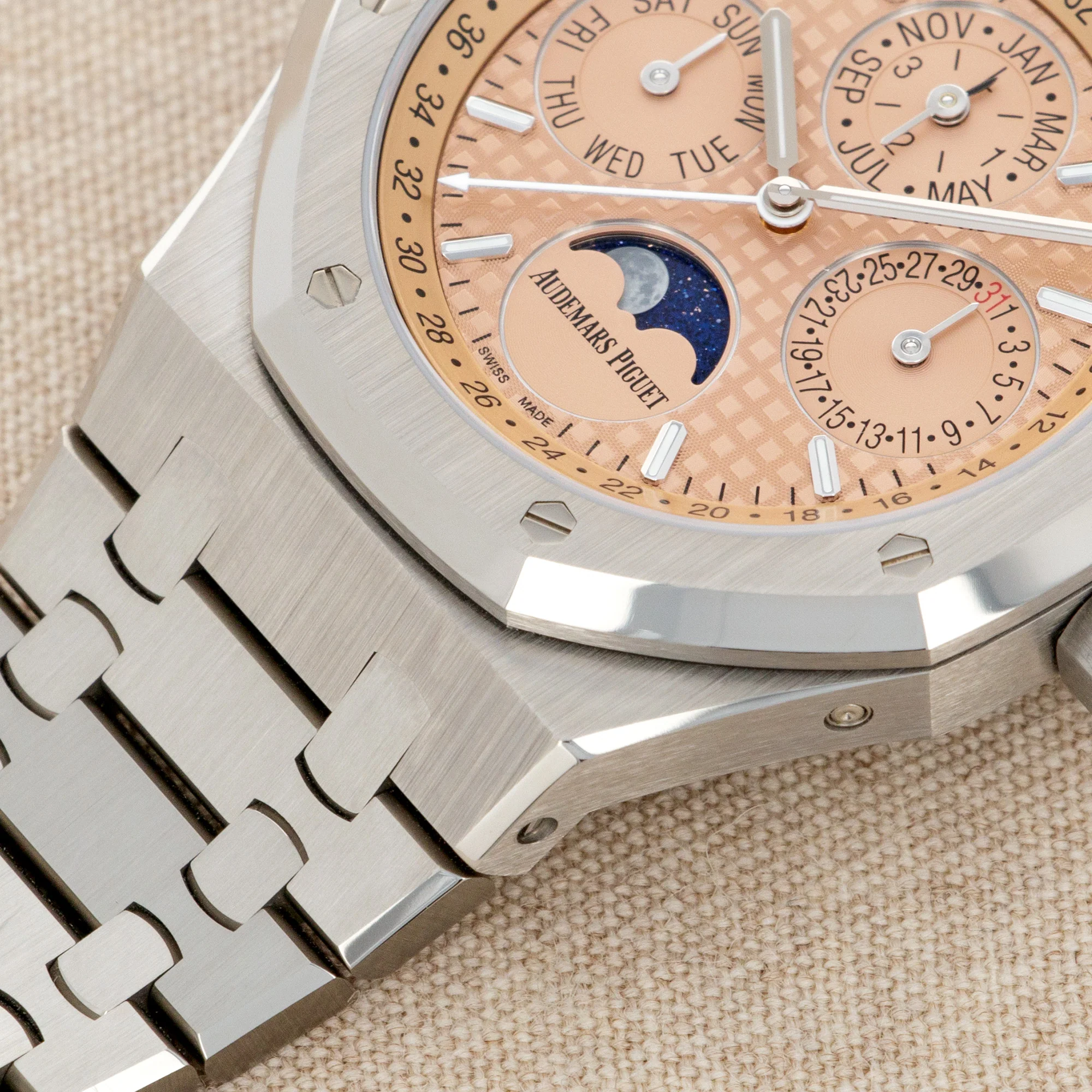 Audemars Piguet Titanium Royal Oak Quantieme Perpetual Ref. 26615 with Salmon Dial - Image 4