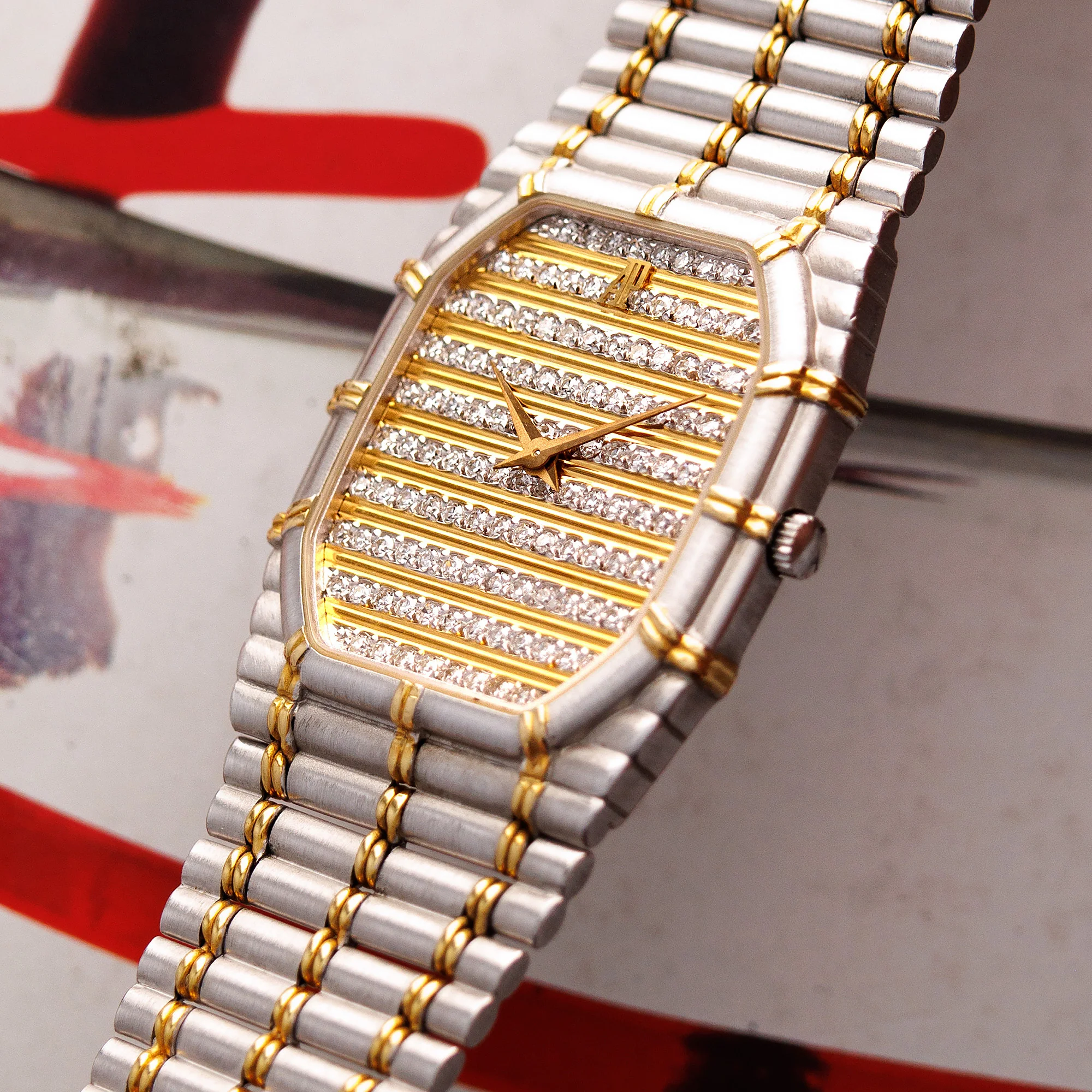 Audemars Piguet Two-Tone Bamboo with Pave Diamond Dial - Image 2