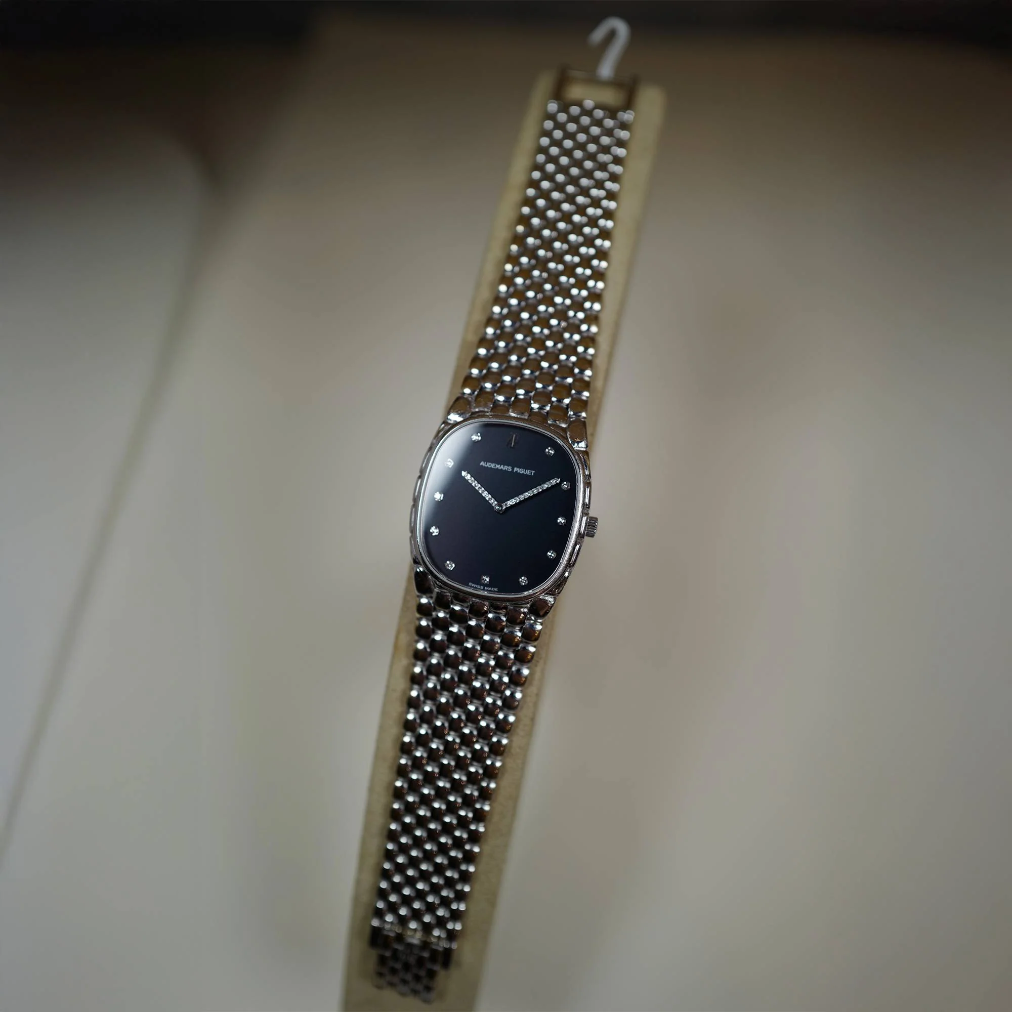 Audemars Piguet White Gold Beaded Bracelet Watch - Image 7