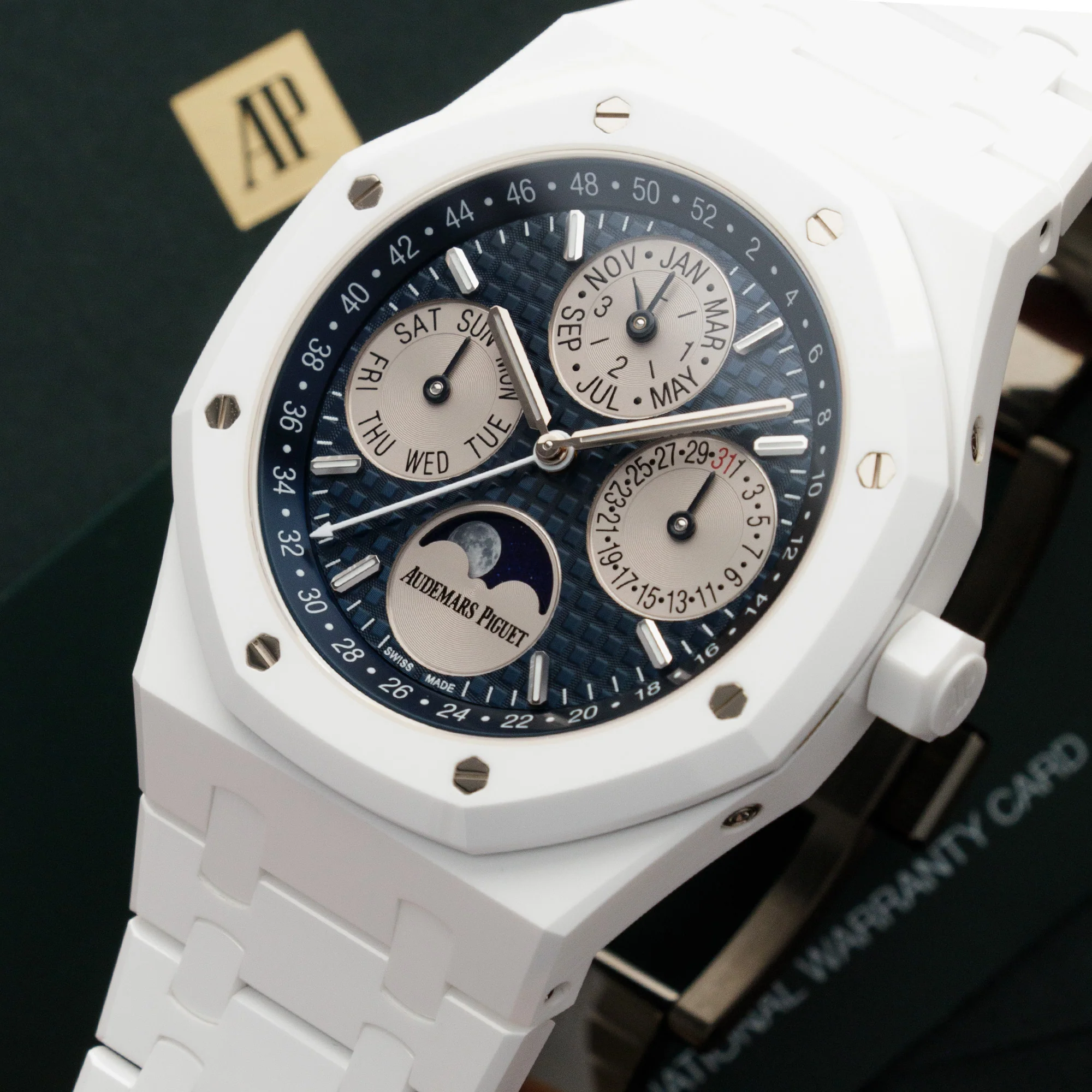 Audemars Piguet White Ceramic Royal Oak Quantieme Perpetual Ref. 26579 - Image 2