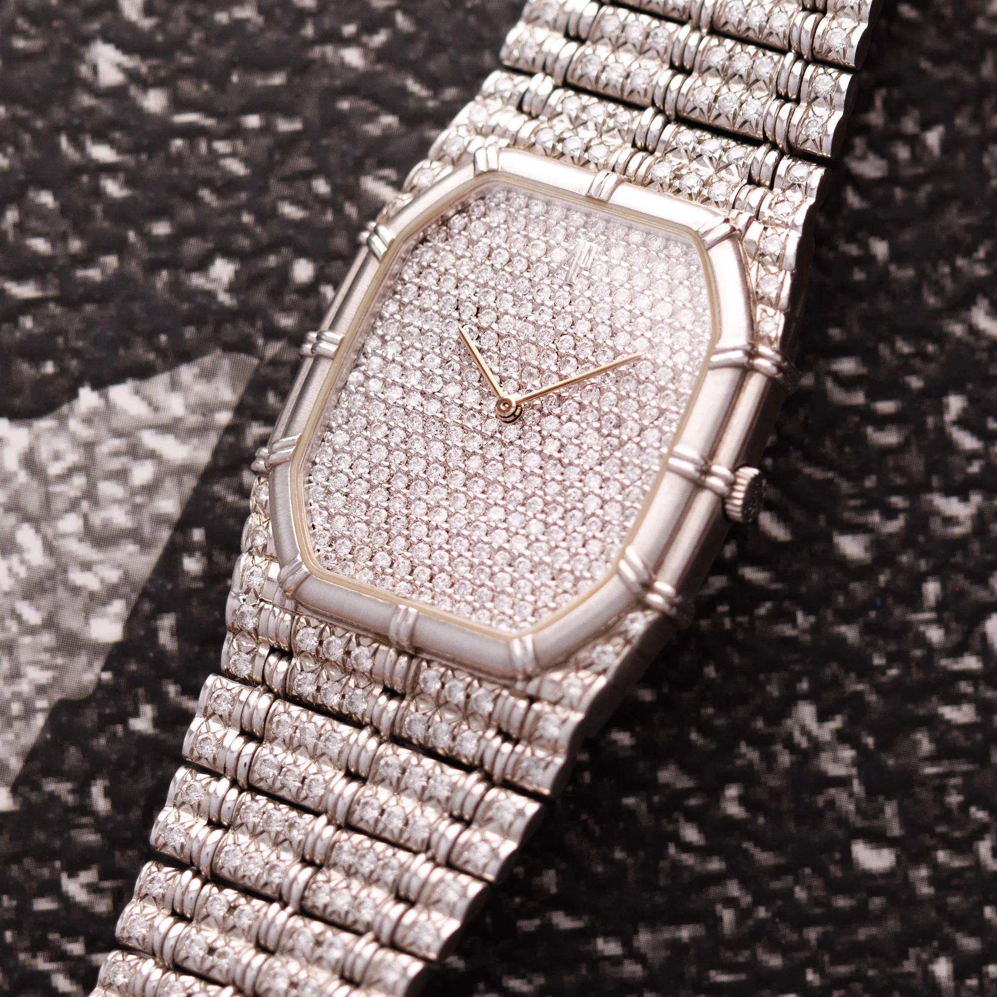 Audemars Piguet White Gold and Diamond Bamboo Watch - Image 2