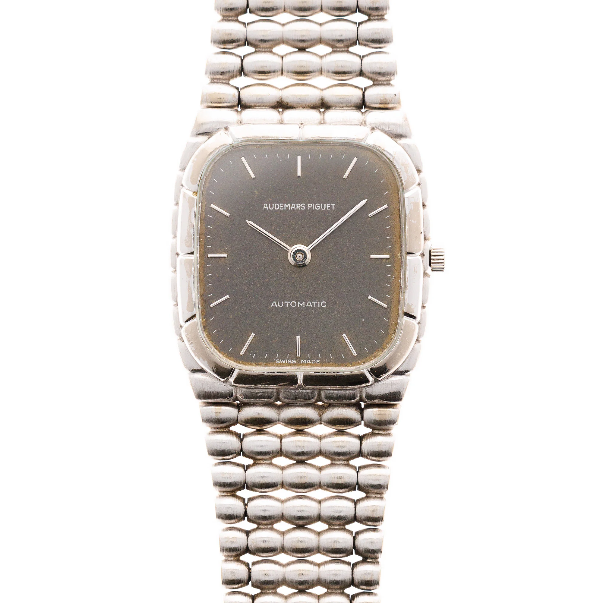 Audemars Piguet White Gold Automatic Bullet Bracelet Watch