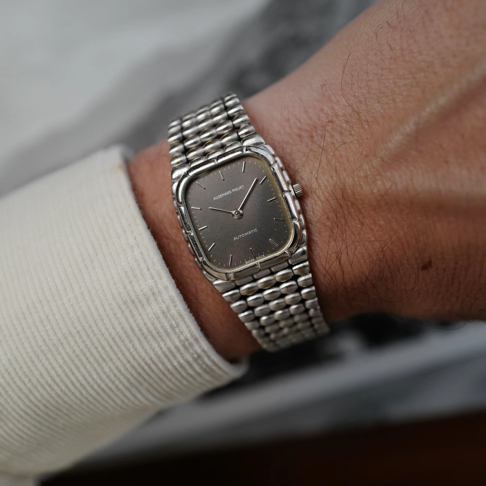 Audemars Piguet White Gold Automatic Bullet Bracelet Watch - Image 5